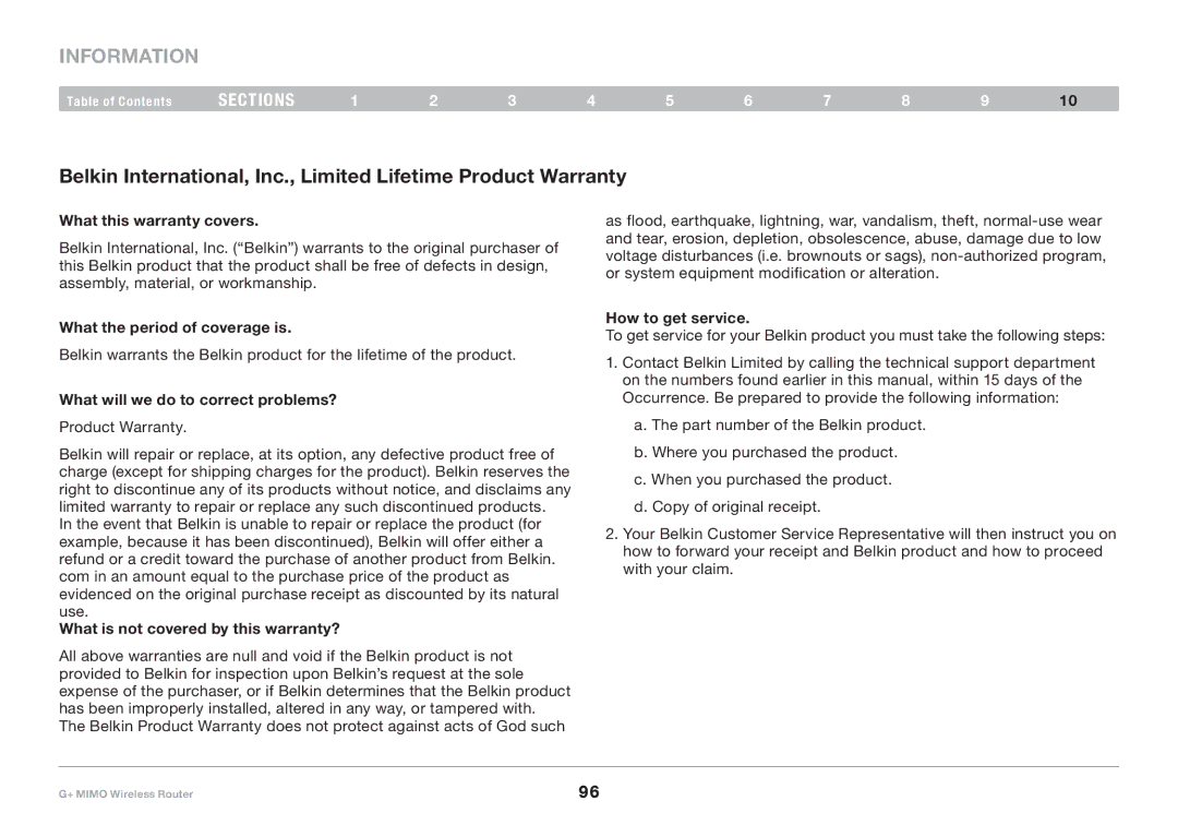 Belkin PM01116EA What this warranty covers, What the period of coverage is, What will we do to correct problems? 