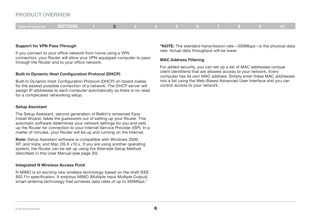 Belkin PM01122EA-B user manual Product Overview 