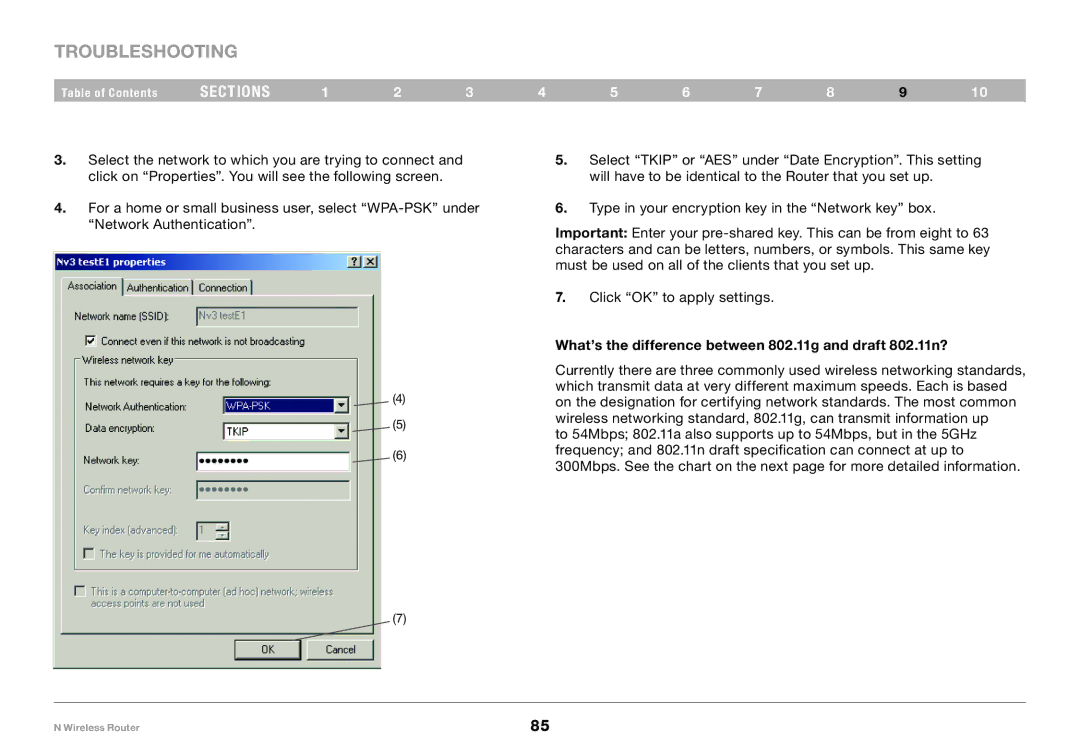 Belkin PM01122EA-B user manual What’s the difference between 802.11g and draft 802.11n? 