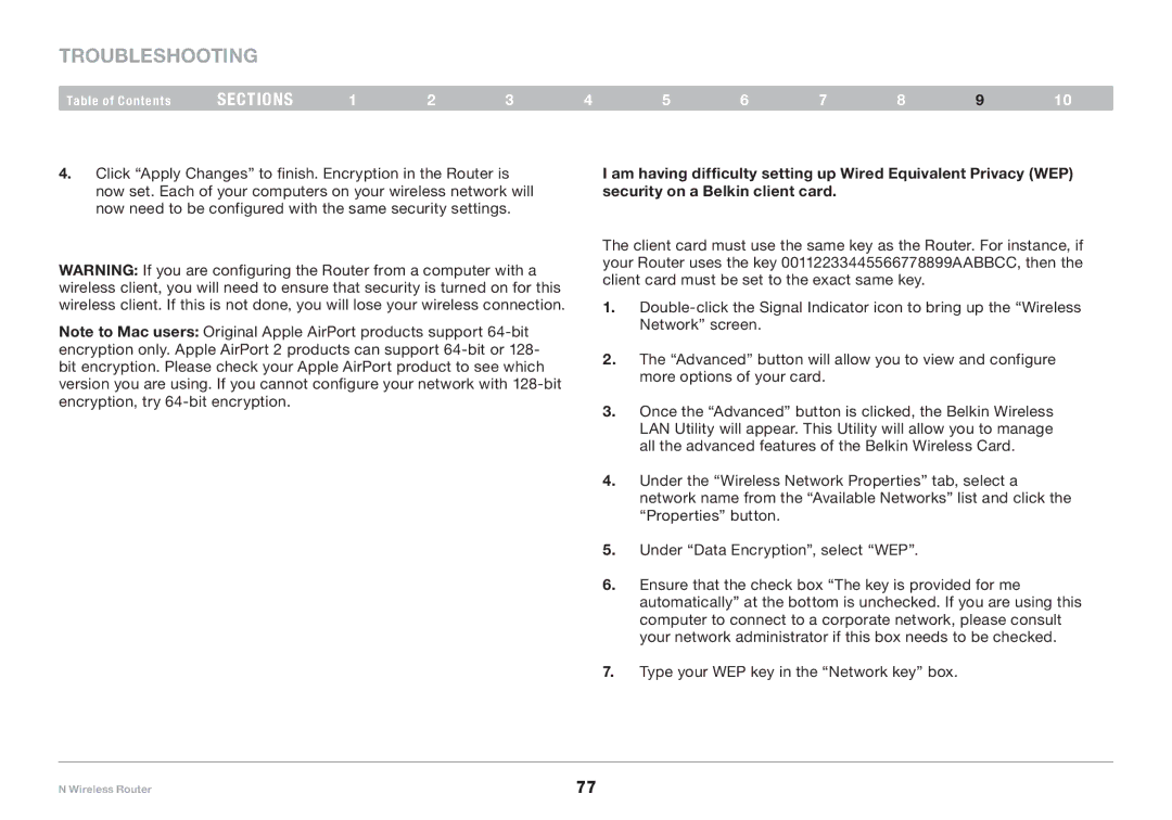 Belkin PM01122EA user manual Troubleshooting 