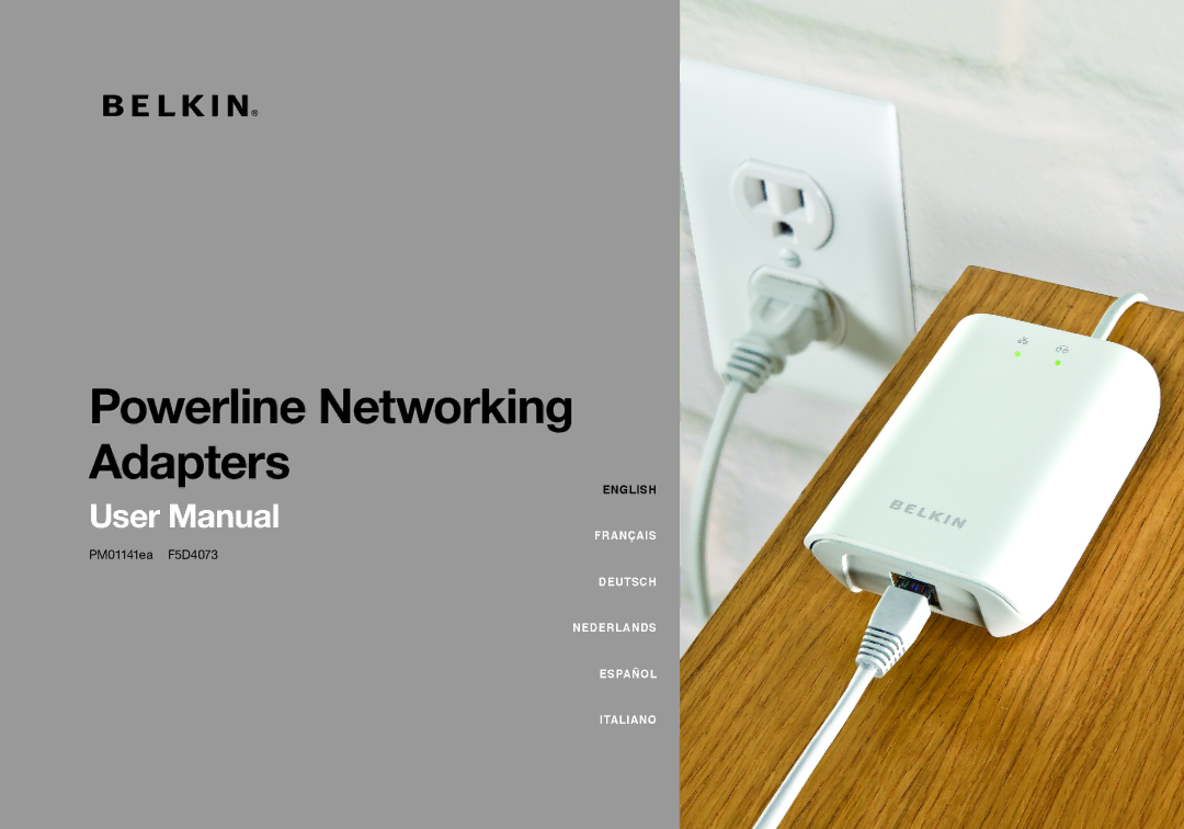 Belkin PM01141ea user manual Powerline Networking Adapters 