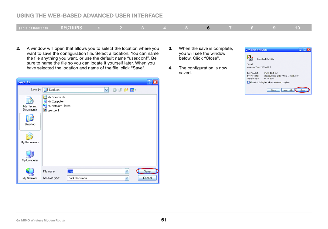 Belkin F5D9631-4, PM01522EA user manual Using the Web-Based Advanced User Interface 