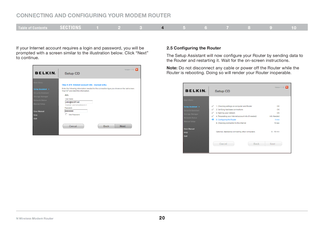 Belkin PM01527ea F5D8636-4 user manual Configuring the Router 