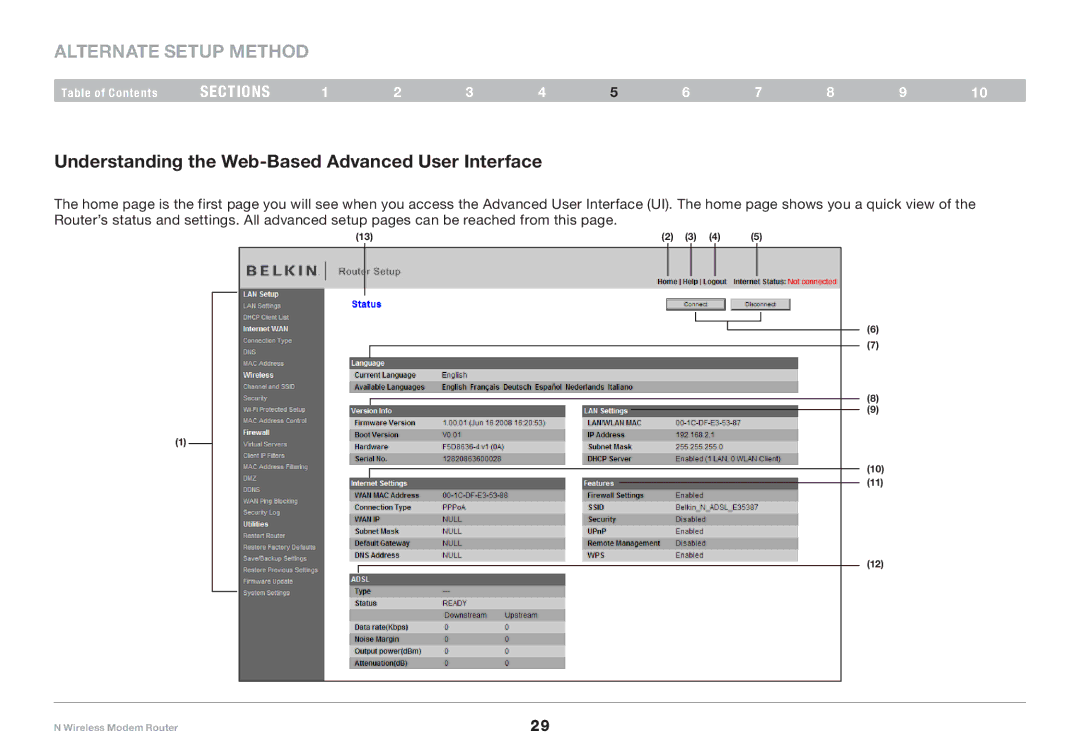 Belkin PM01527ea F5D8636-4 user manual Understanding the Web-Based Advanced User Interface 