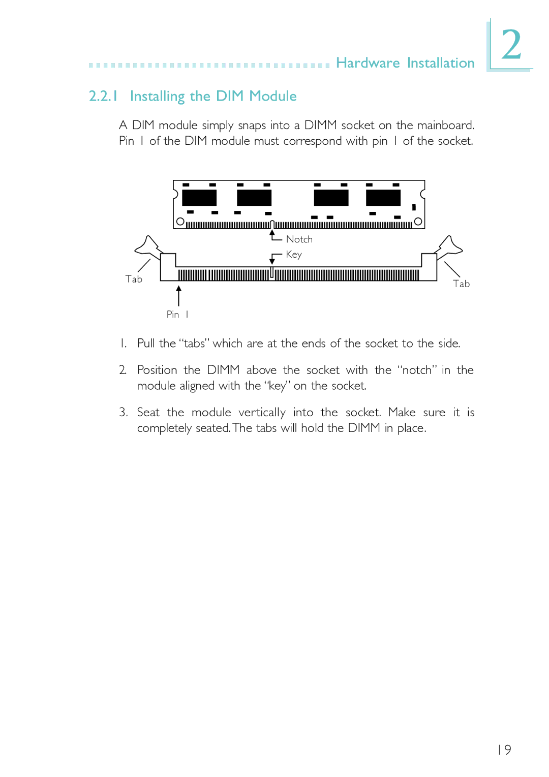 Belkin PM11-UL/RAMA, PM11-EL/RAMA, PM11-EC/RAMA manual Hardware Installation Installing the DIM Module 