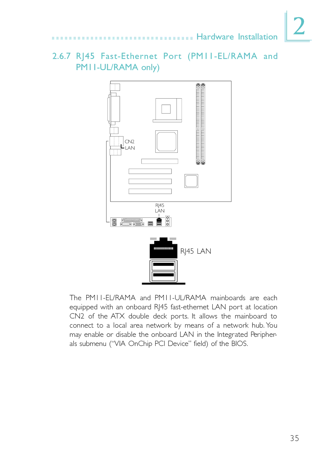 Belkin PM11-EC/RAMA, PM11-EL/RAMA, PM11-UL/RAMA manual RJ45 LAN 