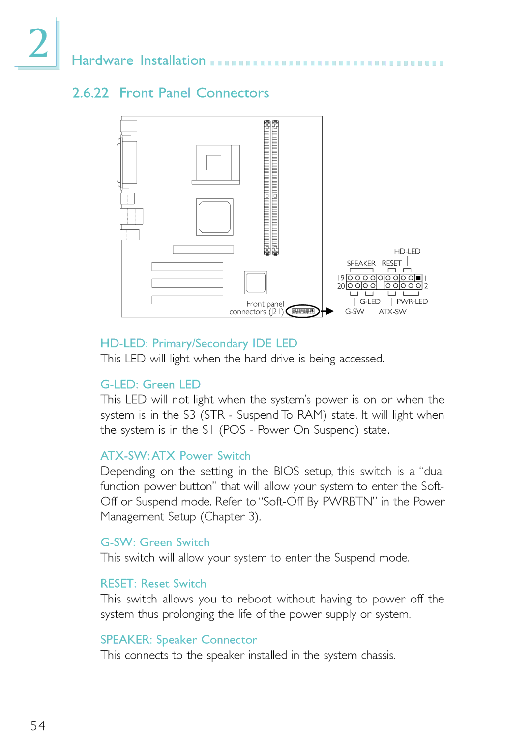 Belkin PM11-EL/RAMA, PM11-UL/RAMA, PM11-EC/RAMA manual Hardware Installation Front Panel Connectors 