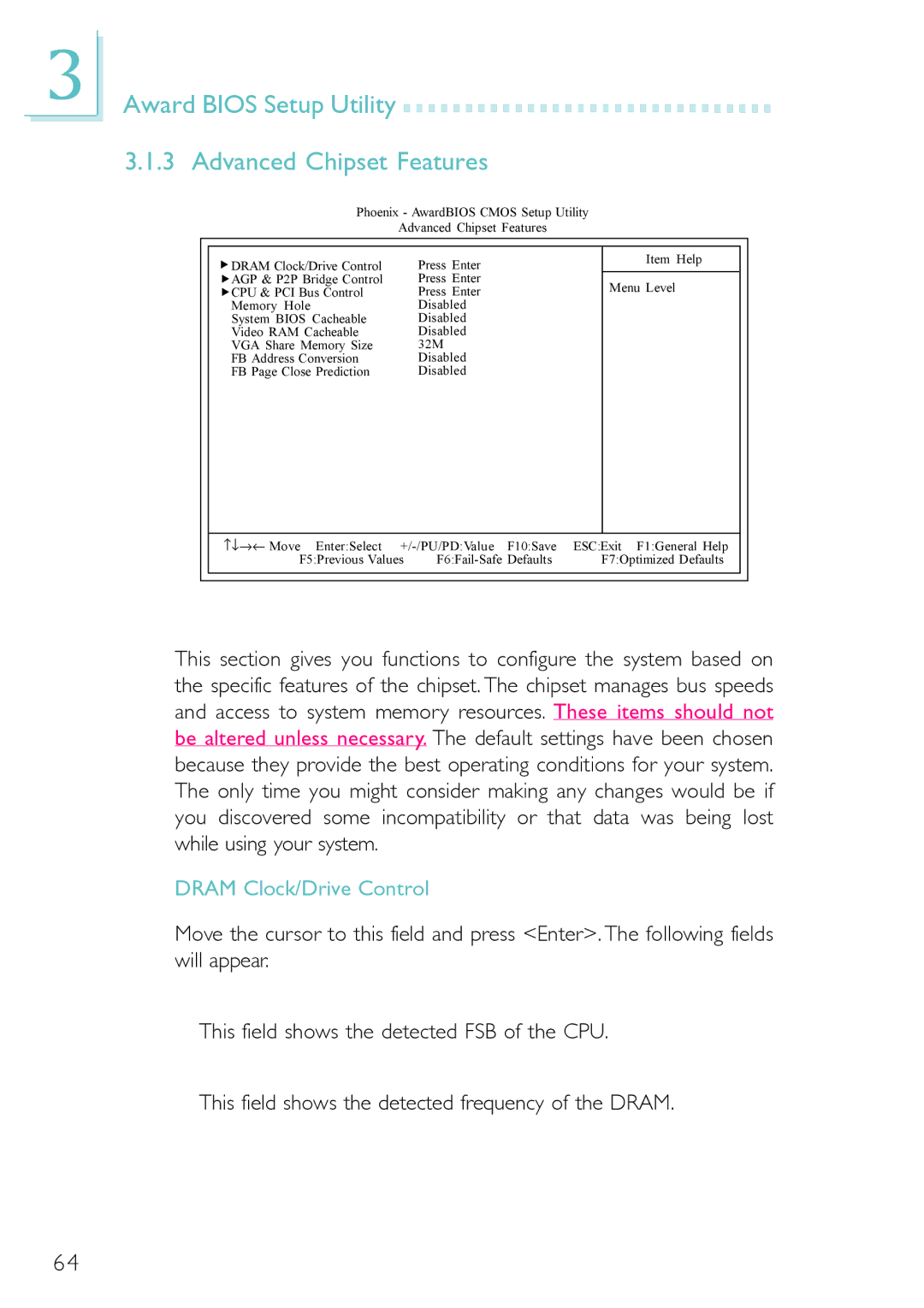 Belkin PM11-UL/RAMA Award Bios Setup Utility Advanced Chipset Features, Dram Clock/Drive Control, Current FSB Frequency 