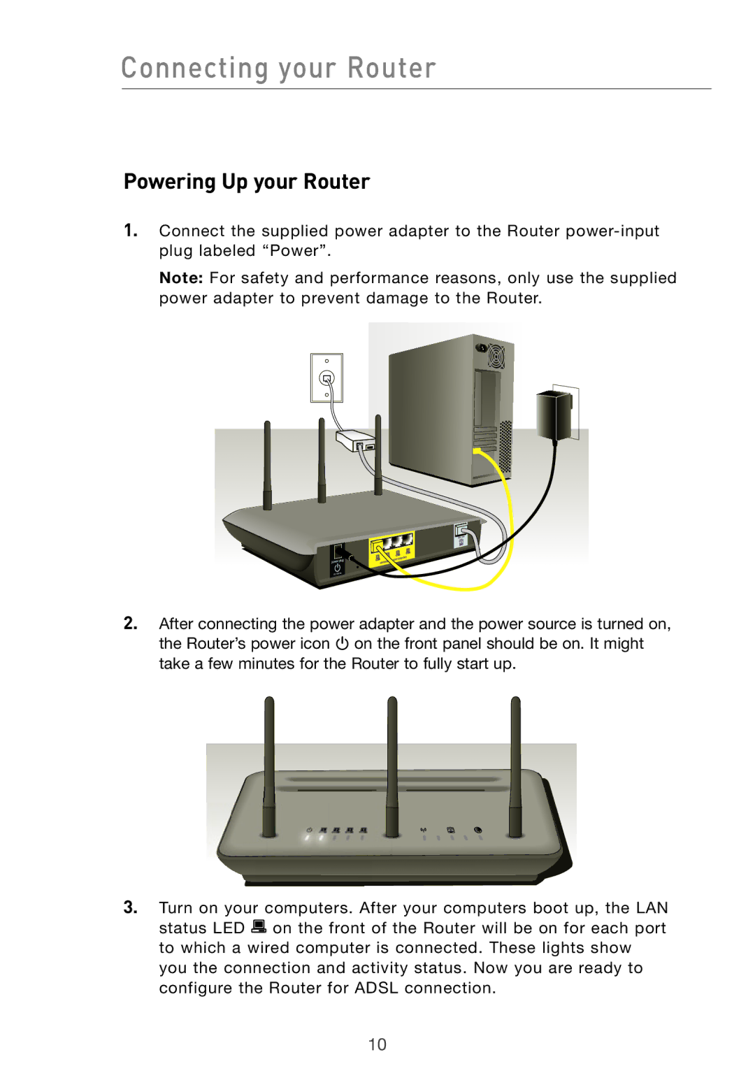 Belkin Pre-N manual Powering Up your Router 