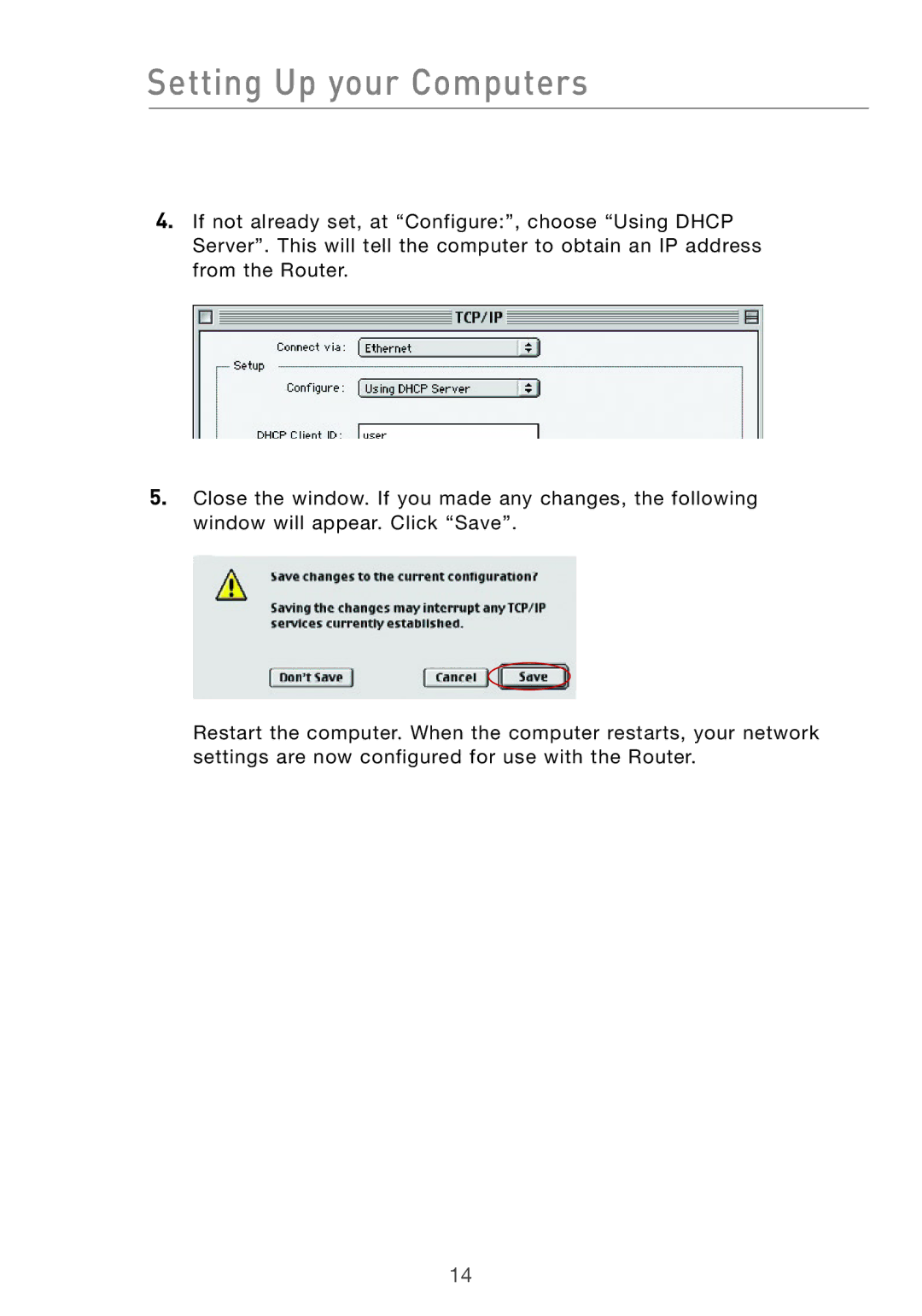 Belkin Pre-N manual Setting Up your Computers 