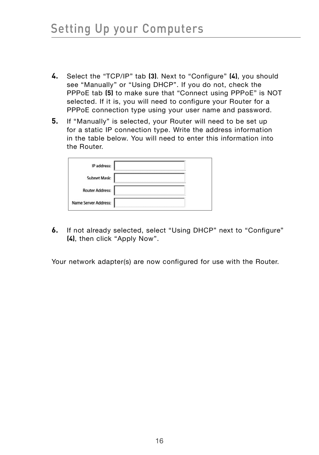 Belkin Pre-N manual Setting Up your Computers 