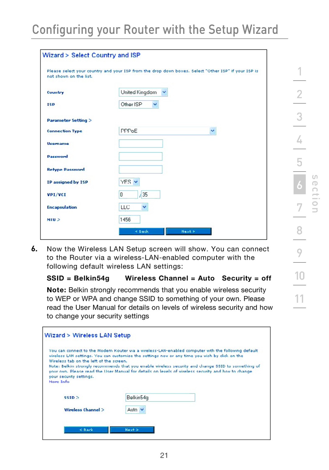 Belkin Pre-N manual Configuring your Router with the Setup Wizard 