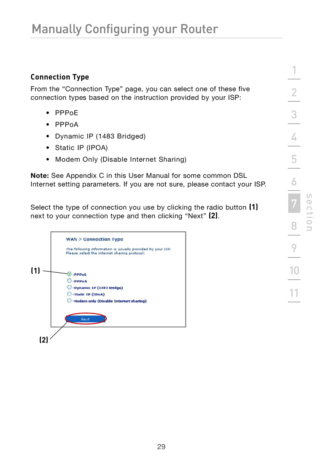 Belkin Pre-N manual Connection Type 