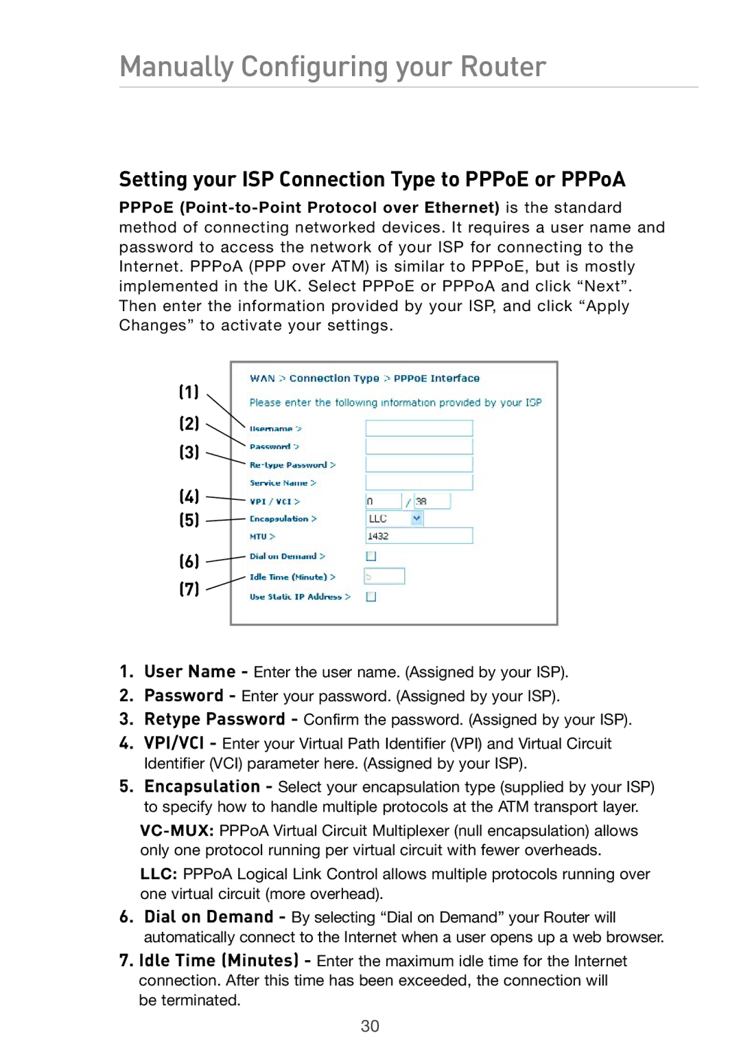 Belkin Pre-N manual Setting your ISP Connection Type to PPPoE or PPPoA 