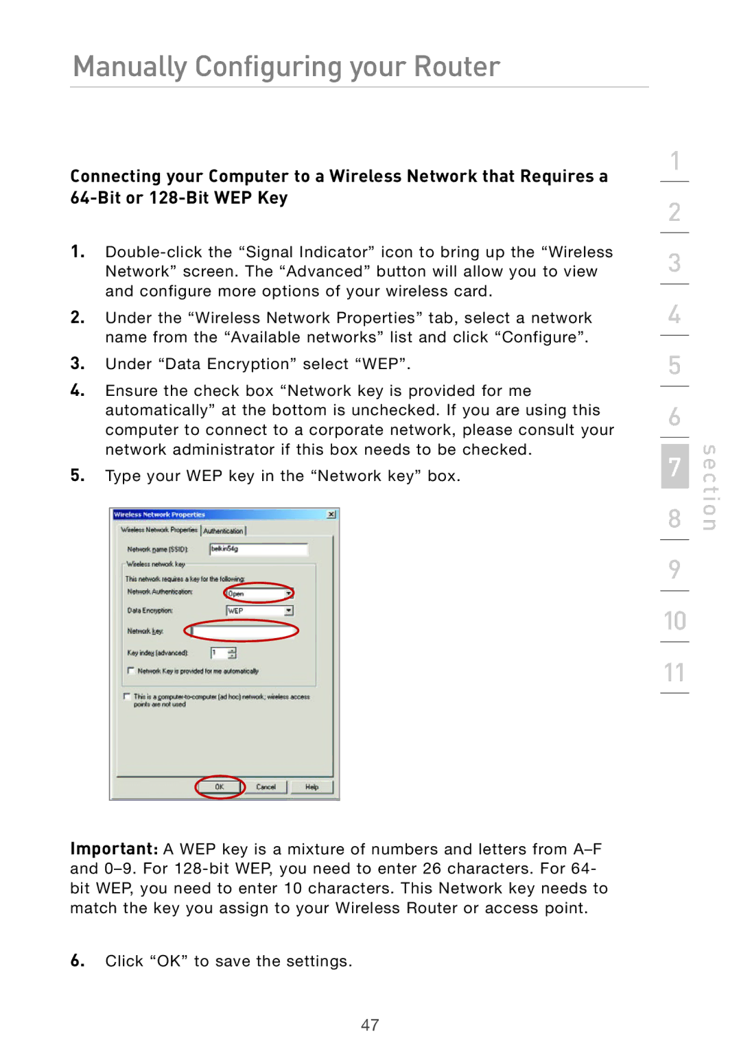 Belkin Pre-N manual Manually Configuring your Router 