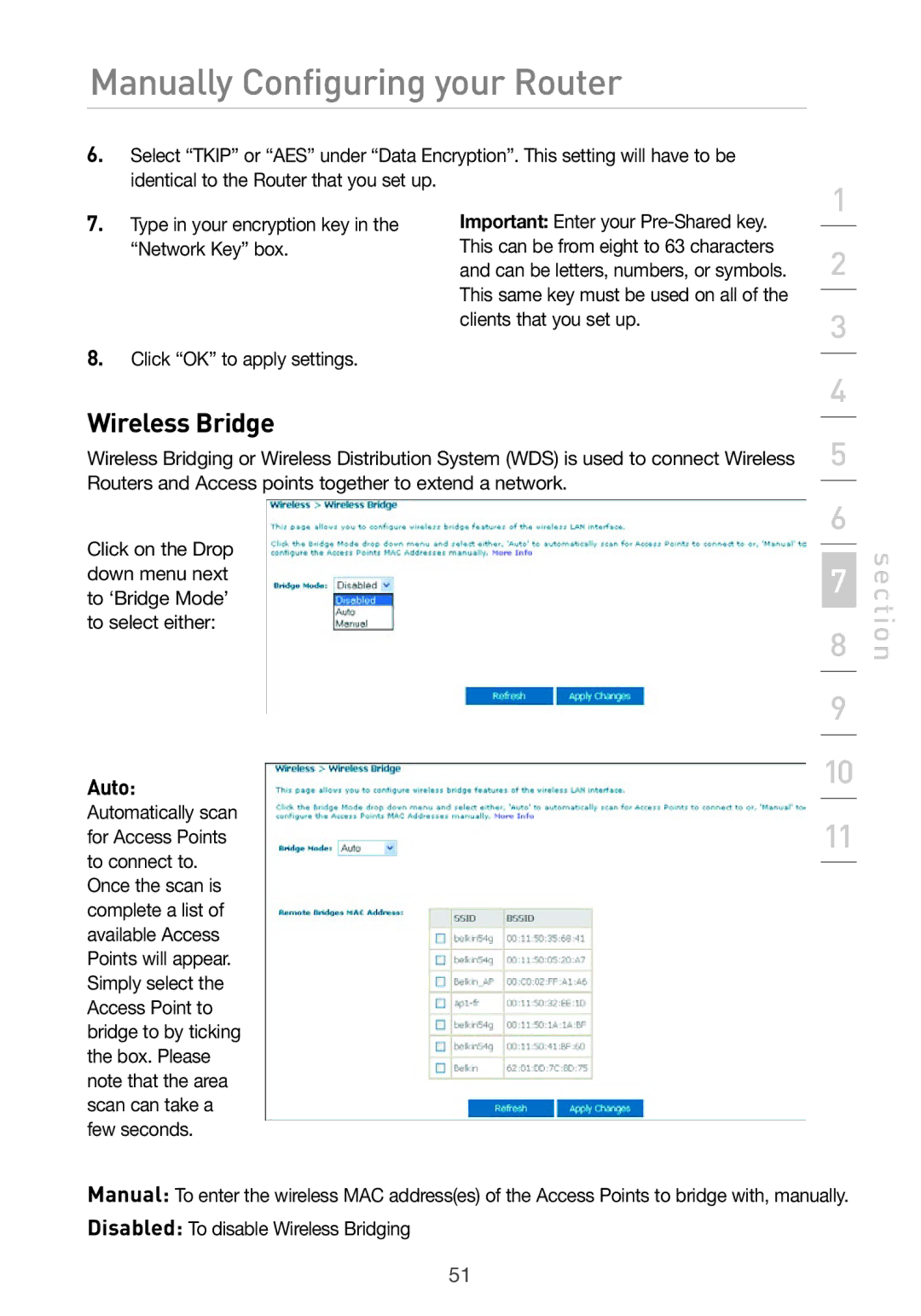 Belkin Pre-N manual Wireless Bridge, Auto 