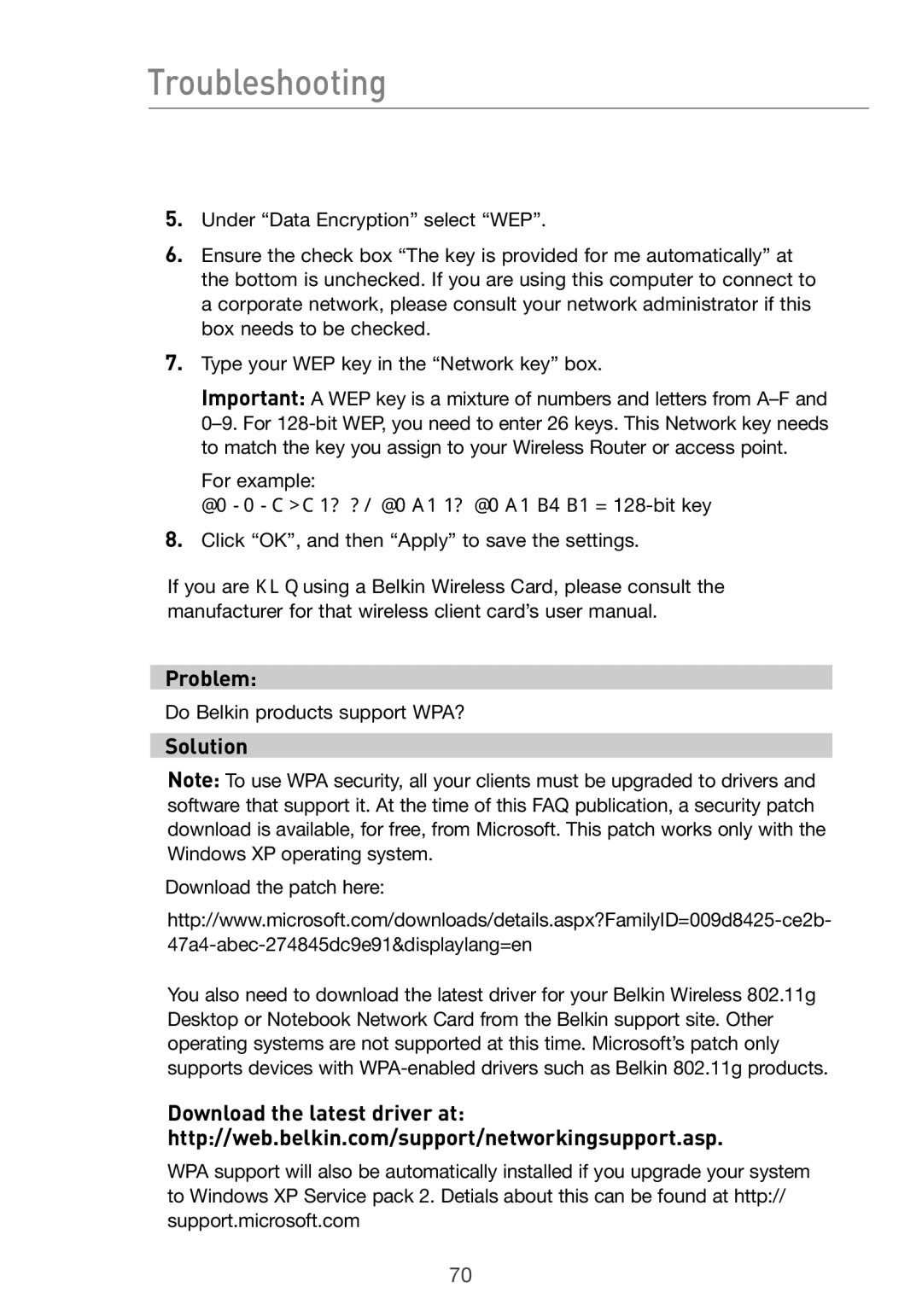 Belkin Pre-N manual For example 