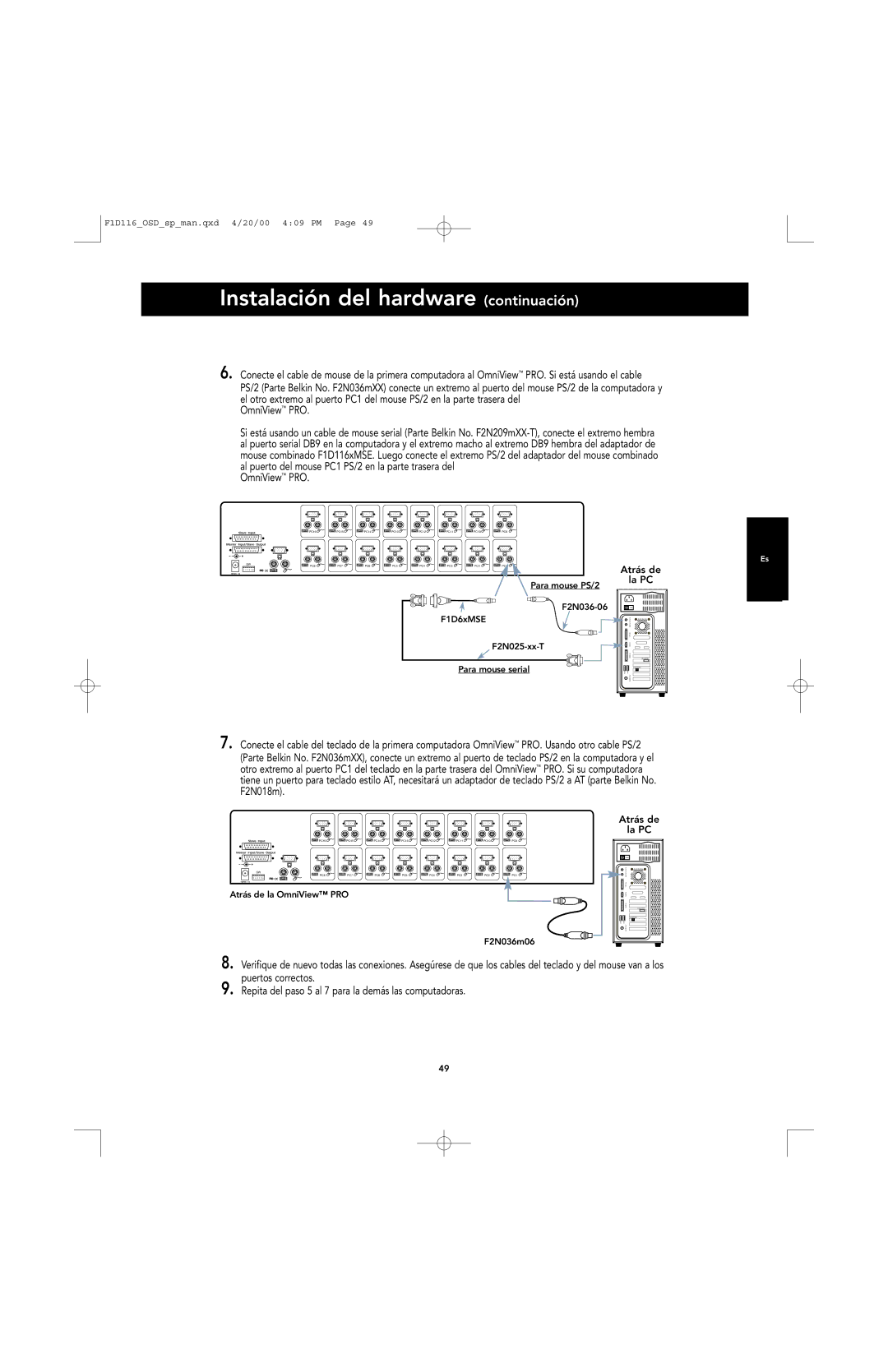 Belkin manual OmniView PRO 