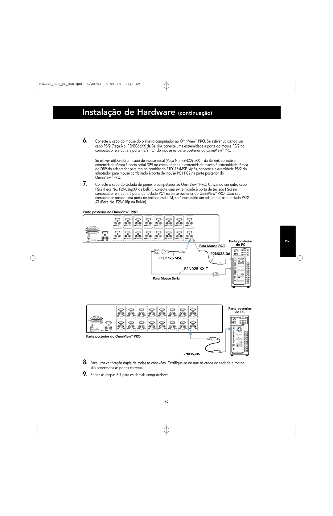 Belkin PRO manual F2N036-06 F2N025-XX-T 