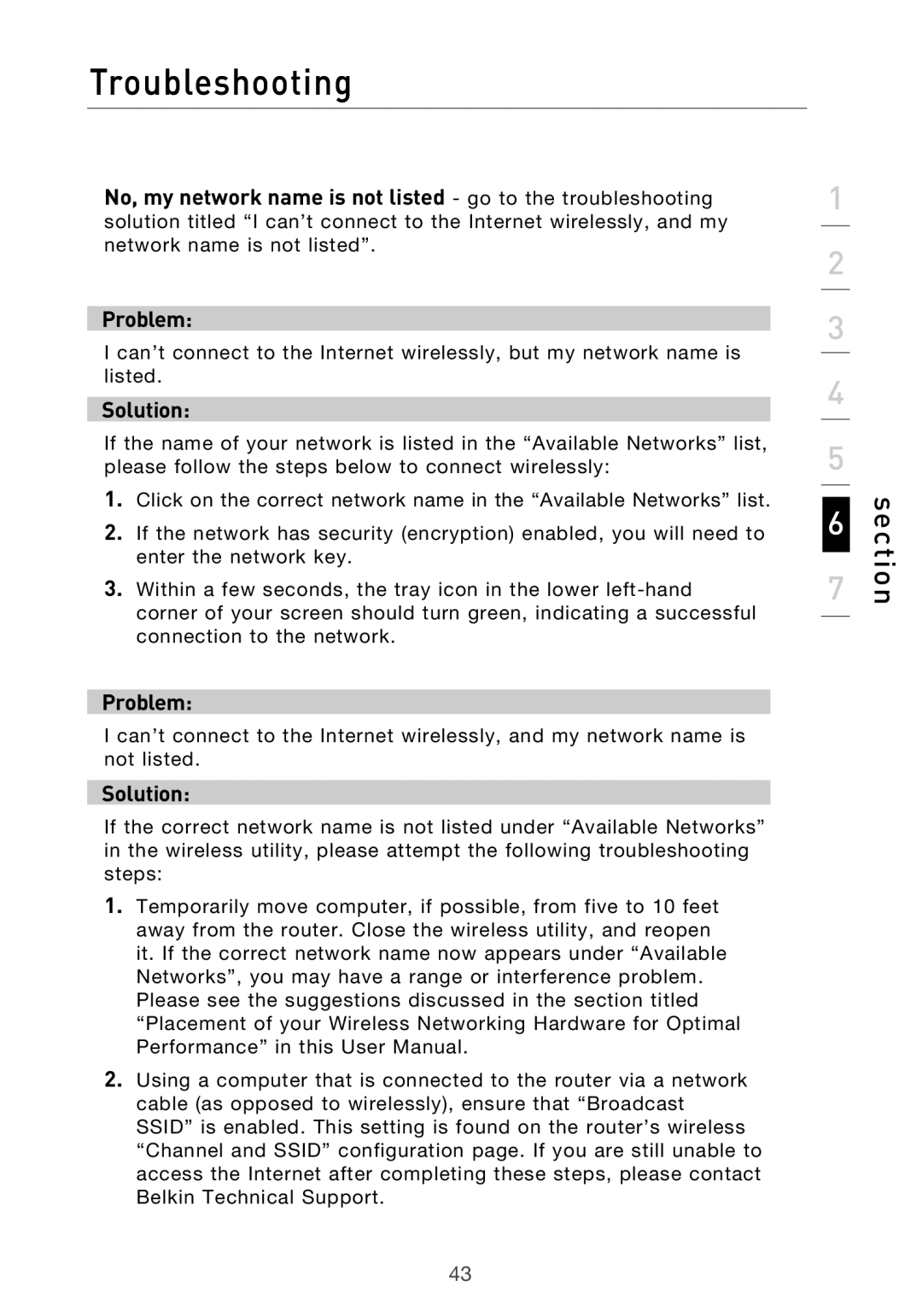 Belkin Range Extender/ Access Point manual Section 