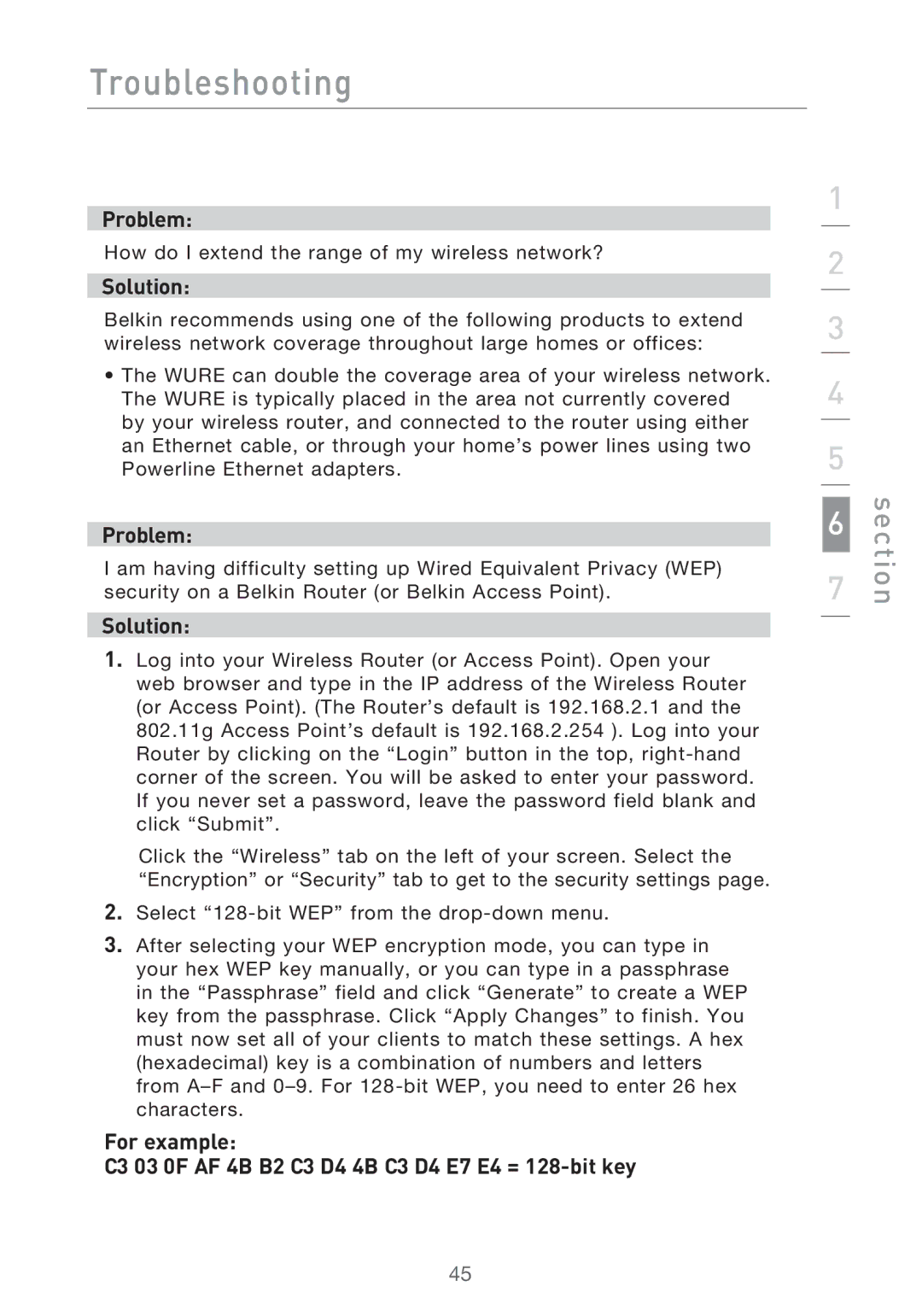 Belkin Range Extender/ Access Point manual How do I extend the range of my wireless network? 