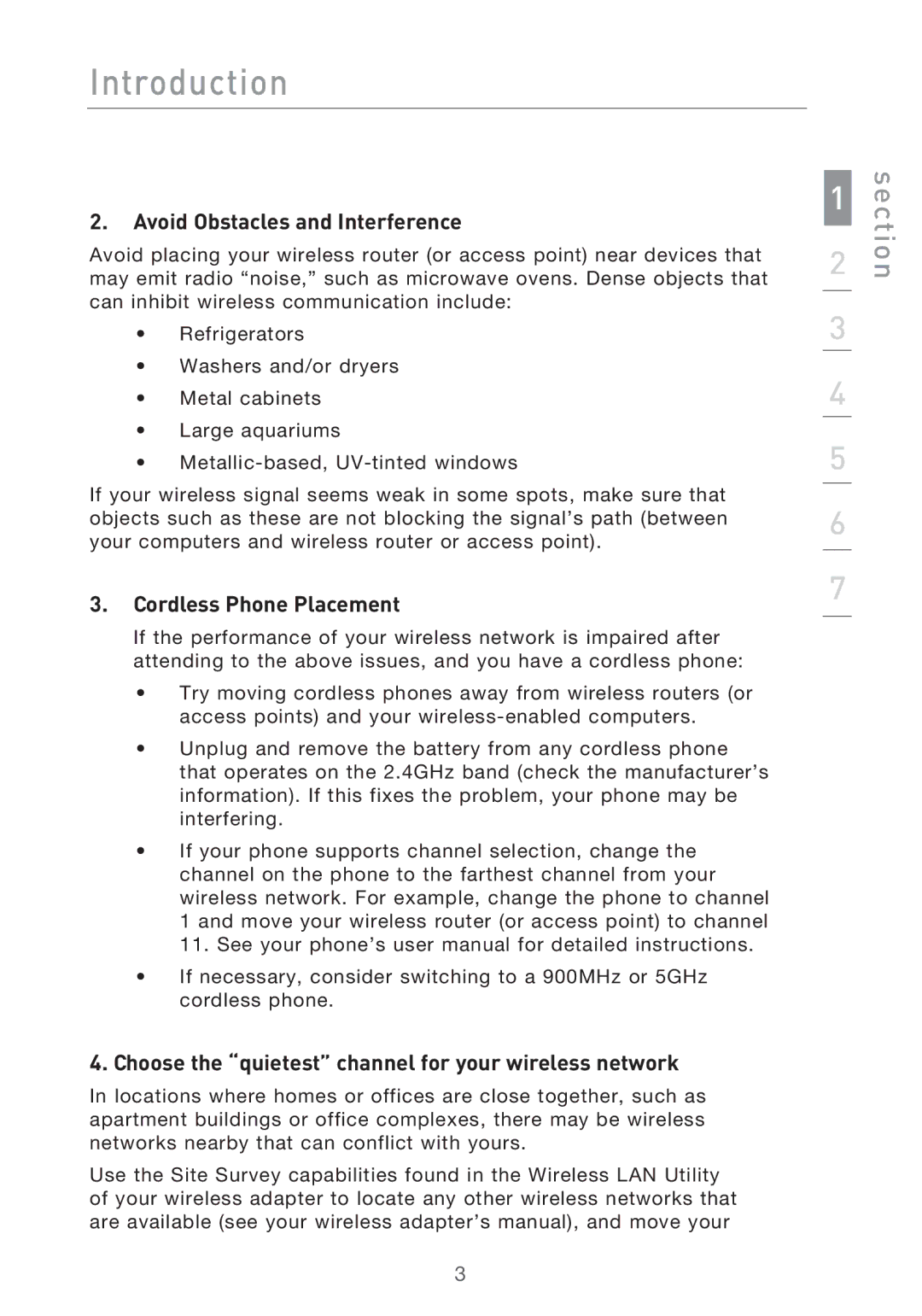 Belkin Range Extender/ Access Point manual Avoid Obstacles and Interference, Cordless Phone Placement 