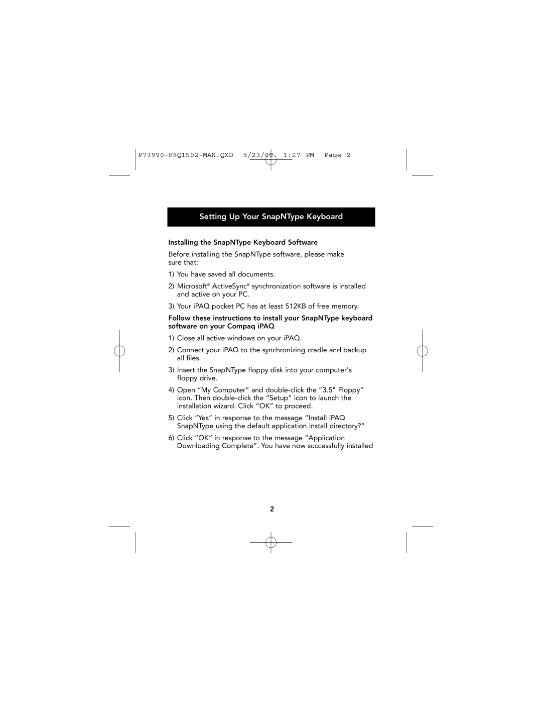 Belkin manual Setting Up Your SnapNType Keyboard 