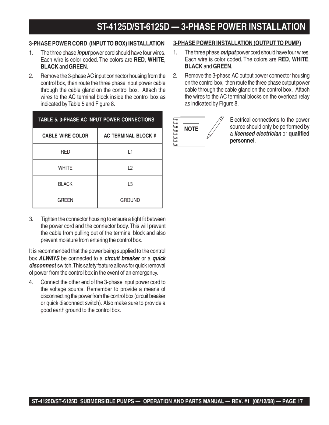 Belkin ST6125D, ST4125D manual ST-4125D/ST-6125D 3-PHASE Power Installation, Personnel 