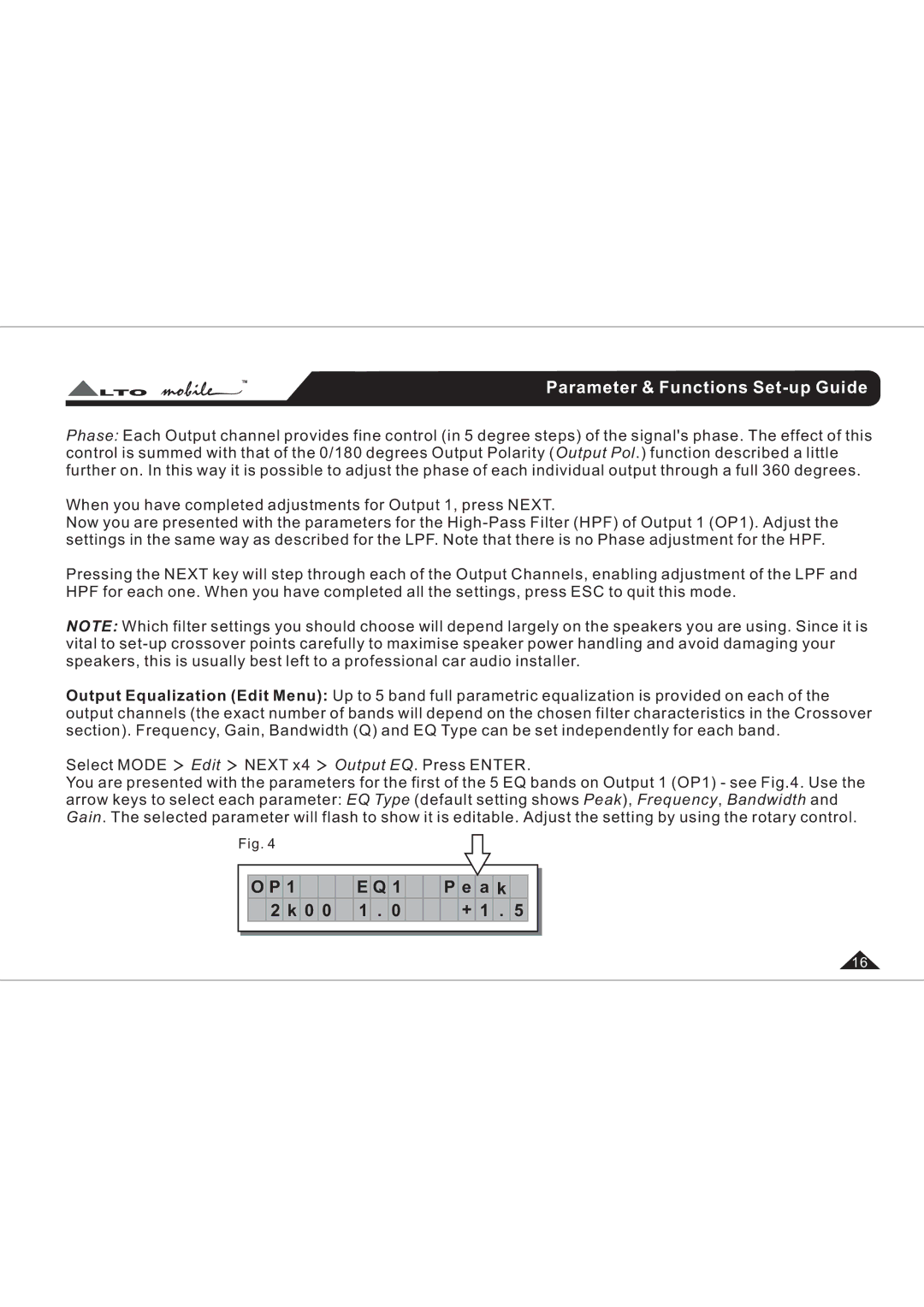 Belkin UCSPRO-RM2 user manual Parameter & Functions Set-up Guide 