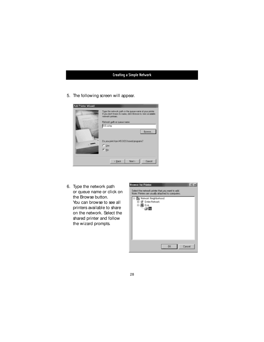 Belkin USB10 manual Creating a Simple Network 