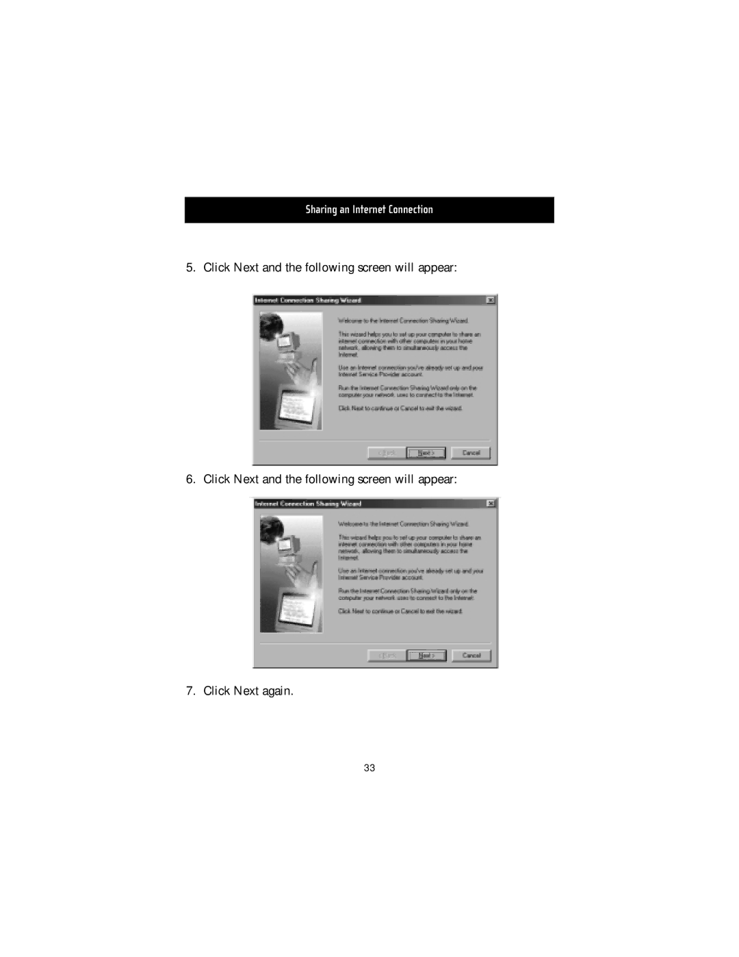 Belkin USB10 manual Sharing an Internet Connection 