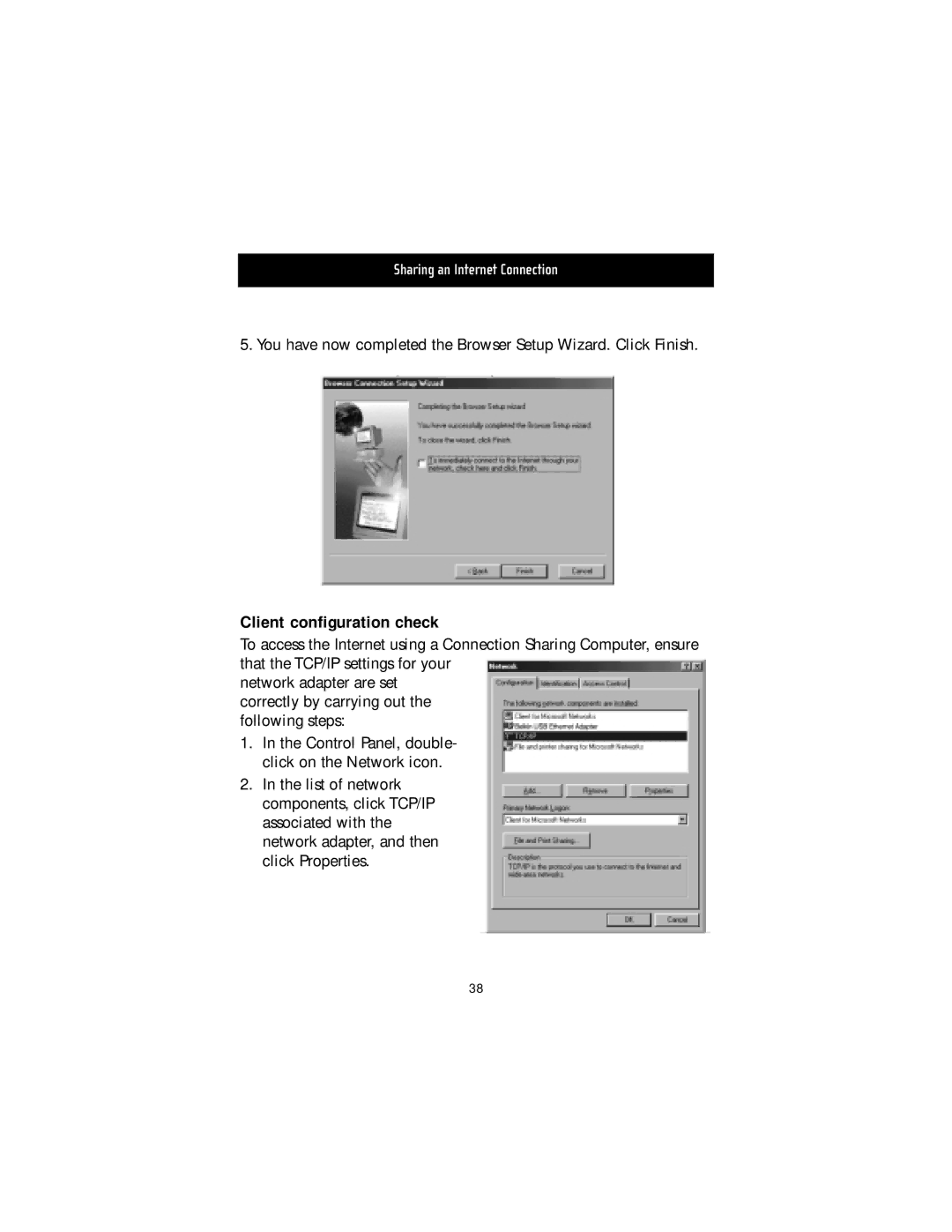 Belkin USB10 manual Client configuration check 