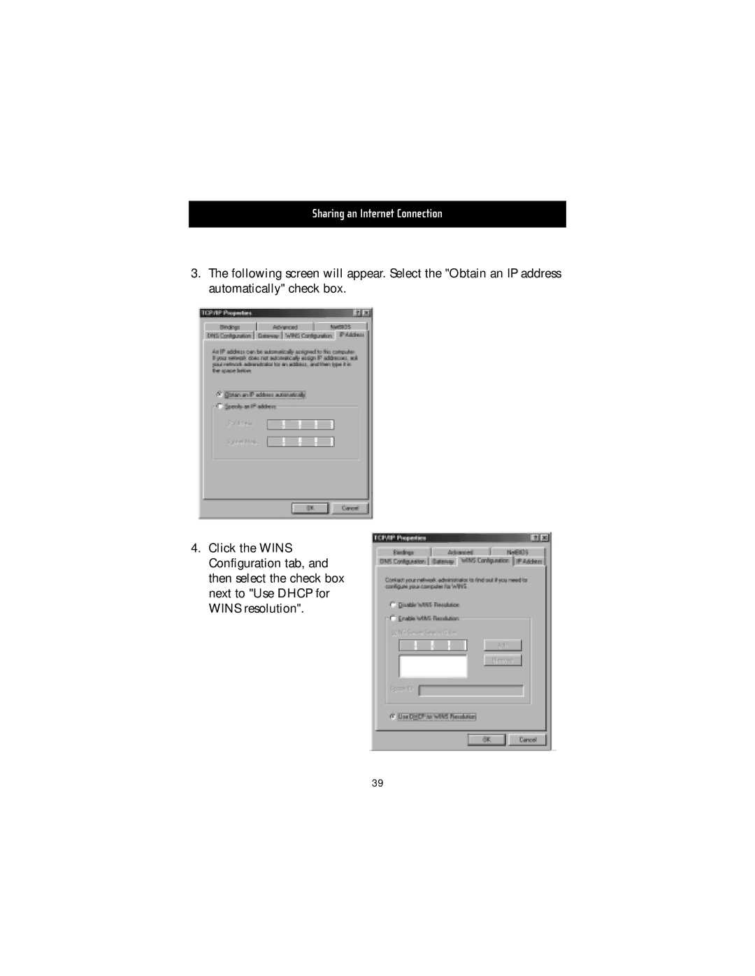 Belkin USB10 manual Sharing an Internet Connection 