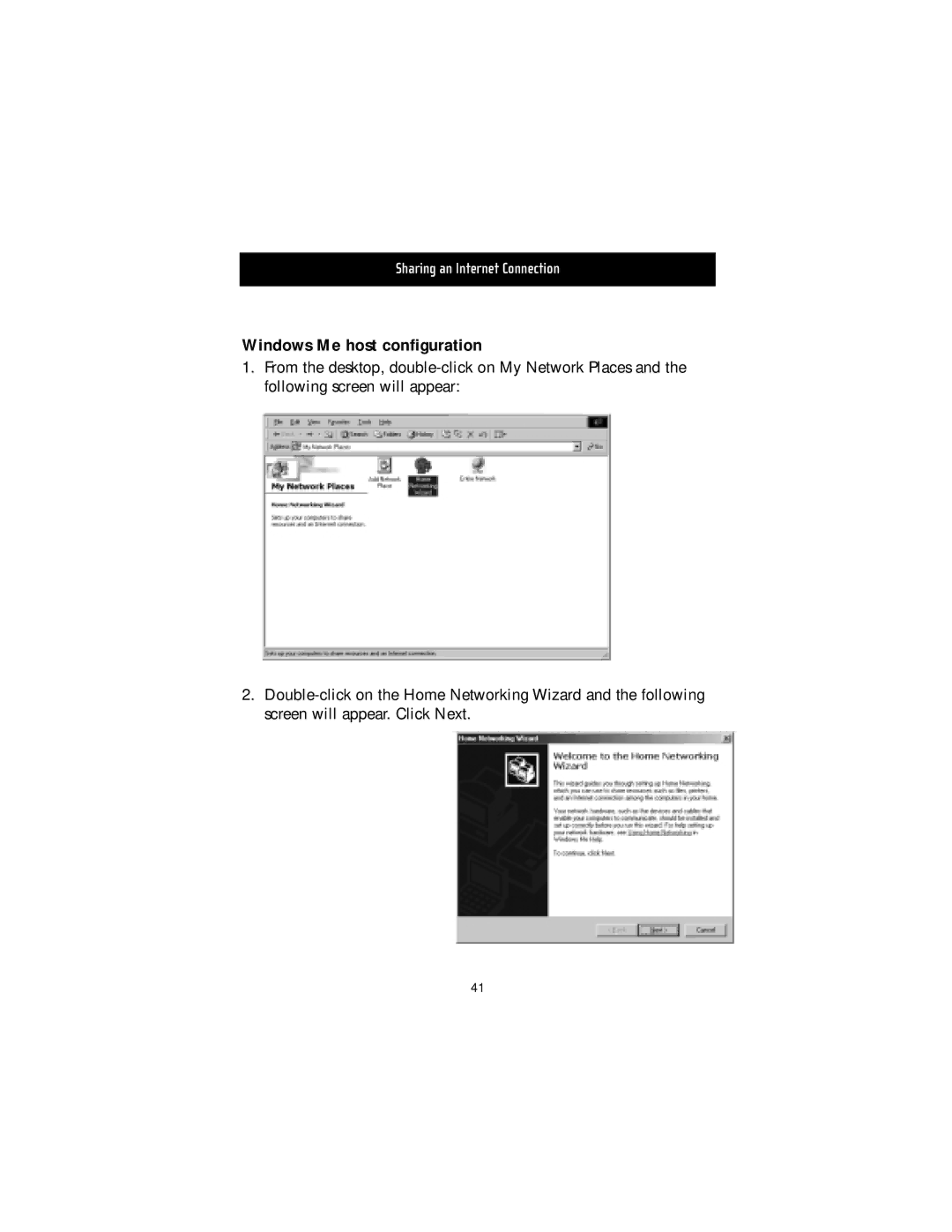 Belkin USB10 manual Windows Me host configuration 