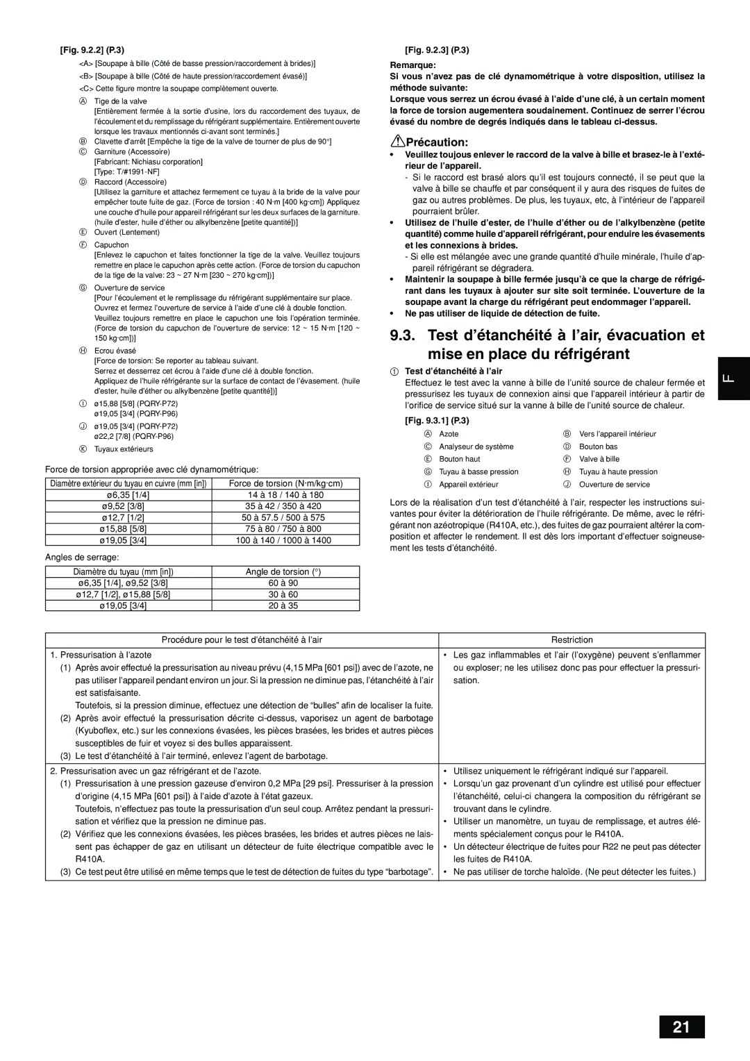 Bell Sports PQRY-P72-96TGMU-A Ne pas utiliser de liquide de détection de fuite, Test d’étanchéité à l’air 