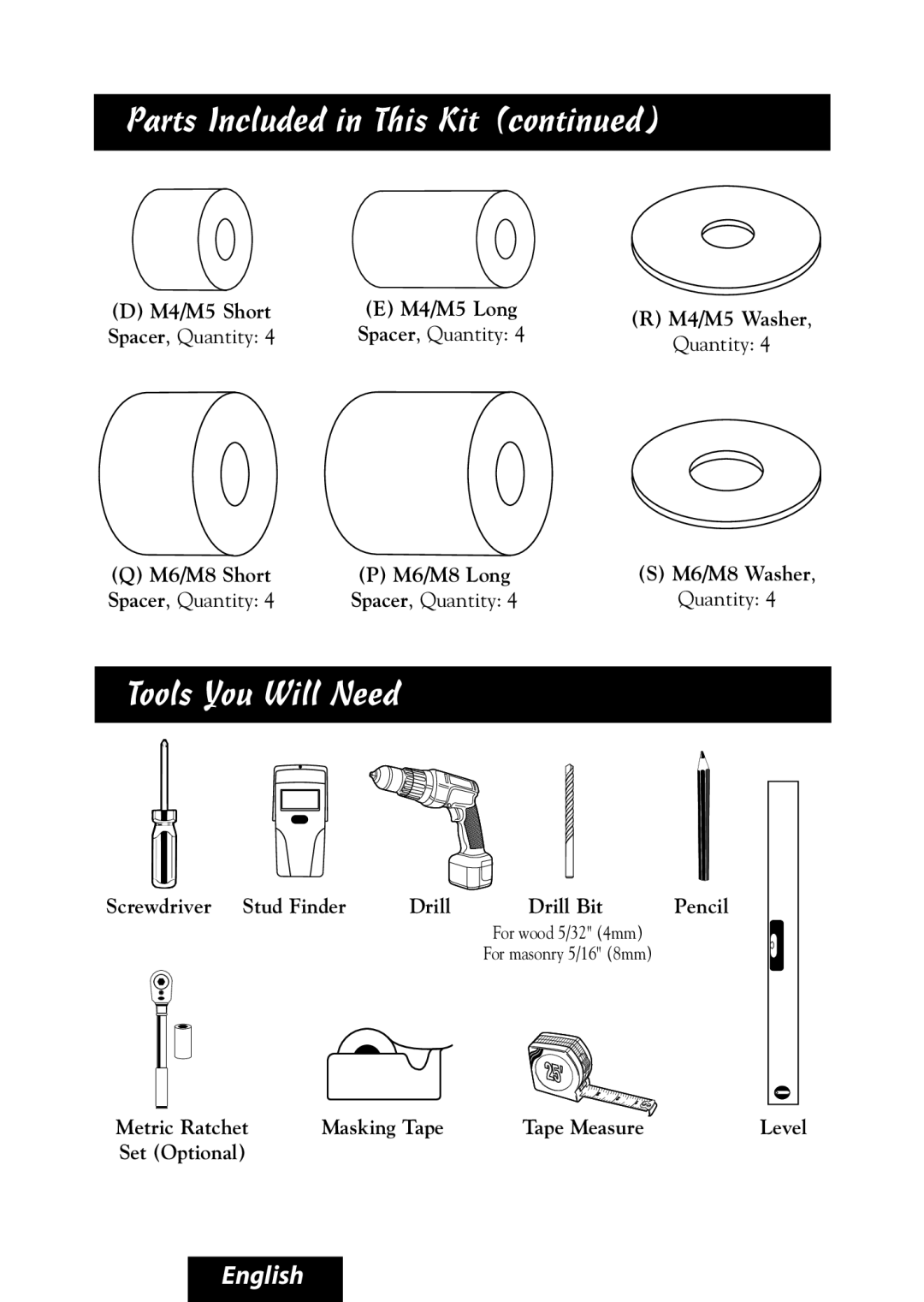 Bell'O 8325, 8315 manual Tools You Will Need 