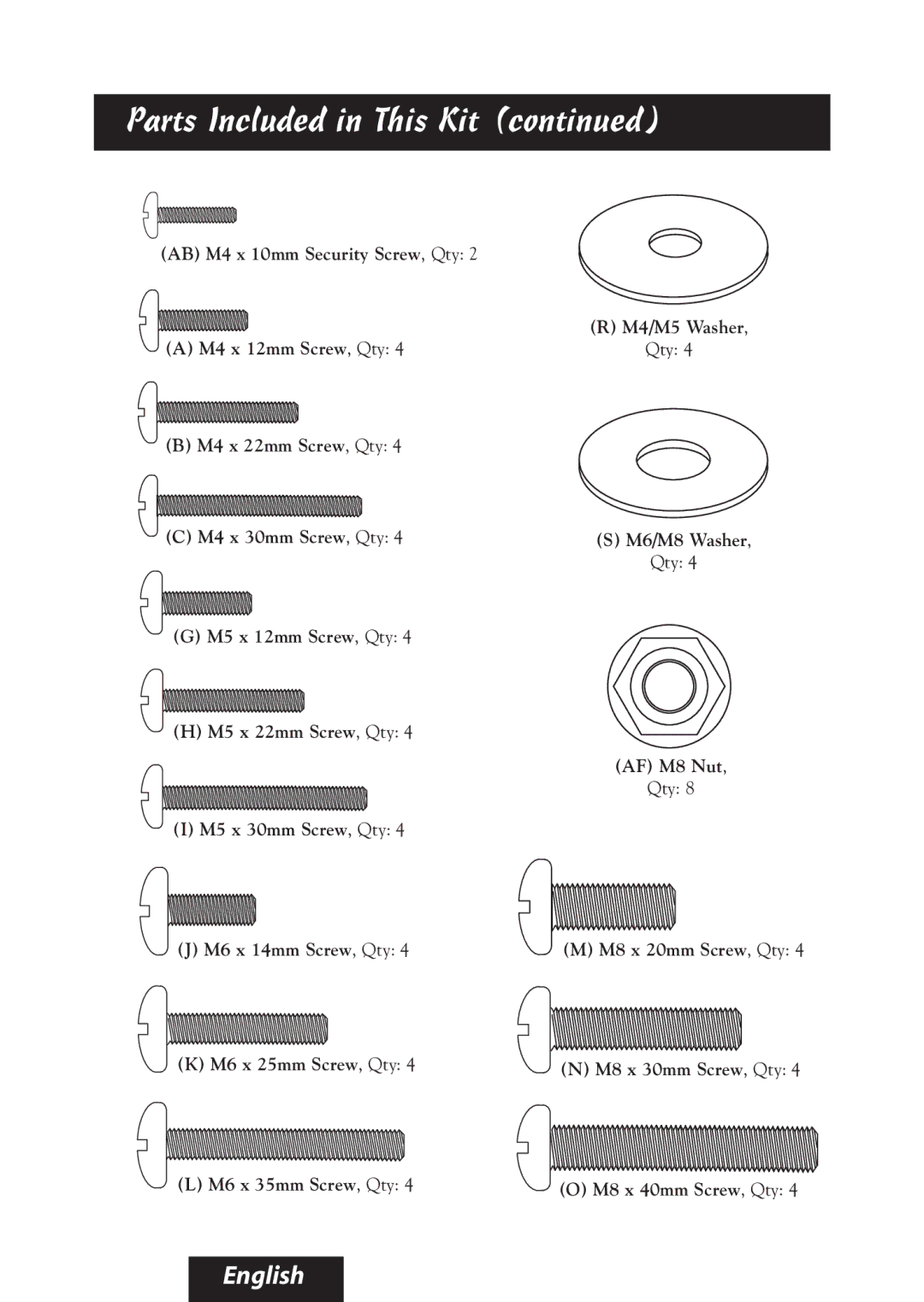 Bell'O 8335 manual Qty 