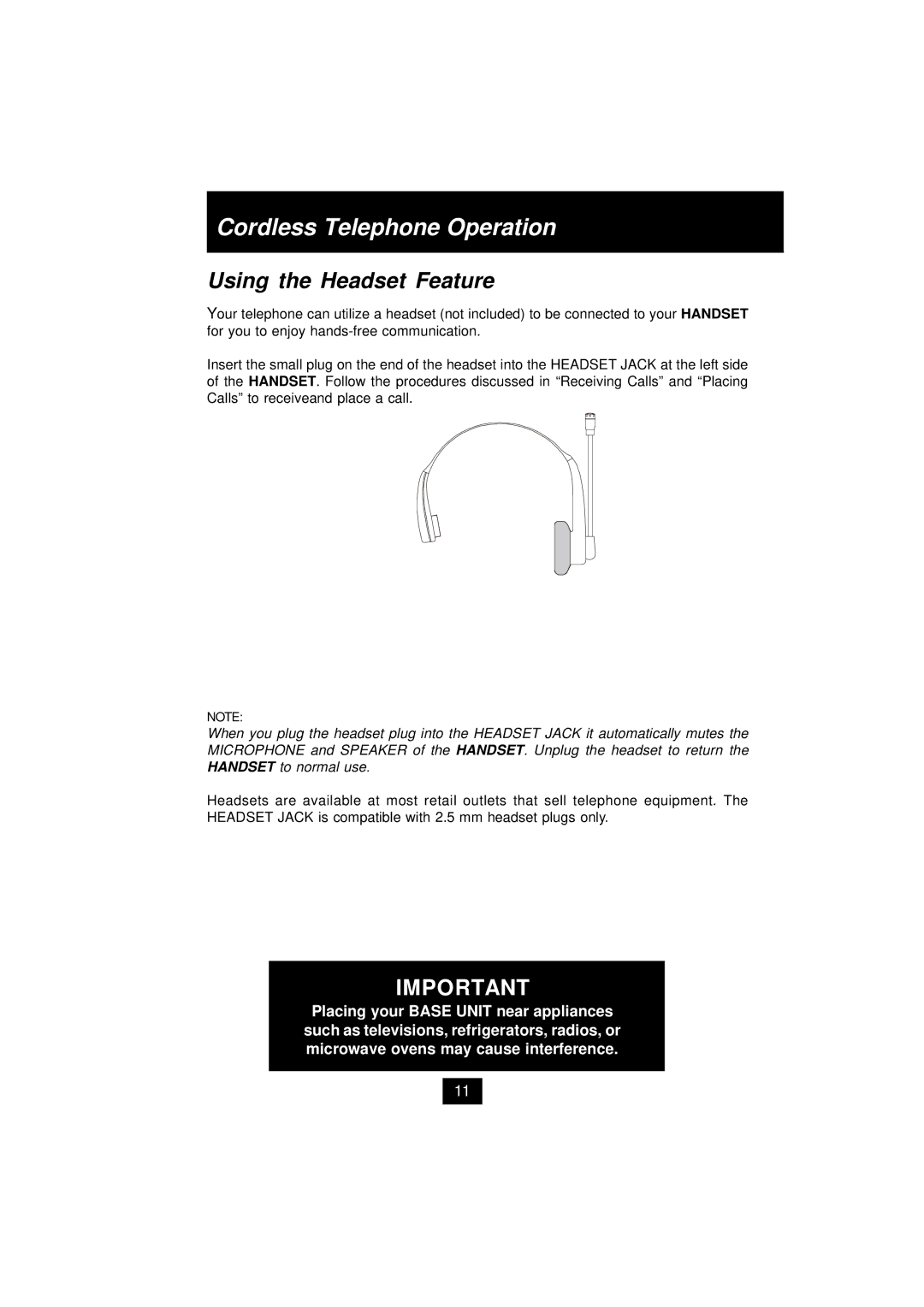 BellSouth MH9915 owner manual Using the Headset Feature 