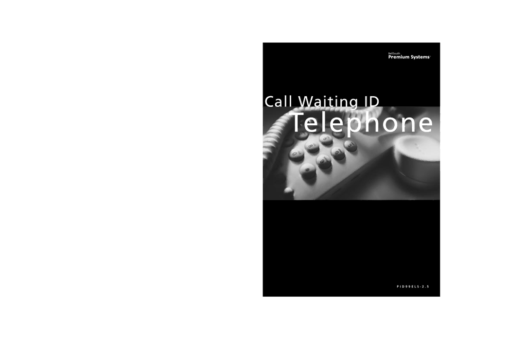 BellSouth PID99 manual Telephone 