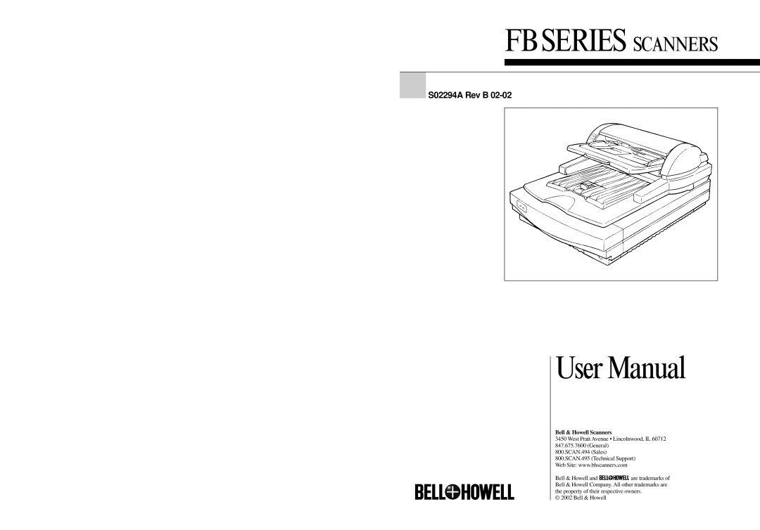 BellSouth S02294A user manual FB Series Scanners 