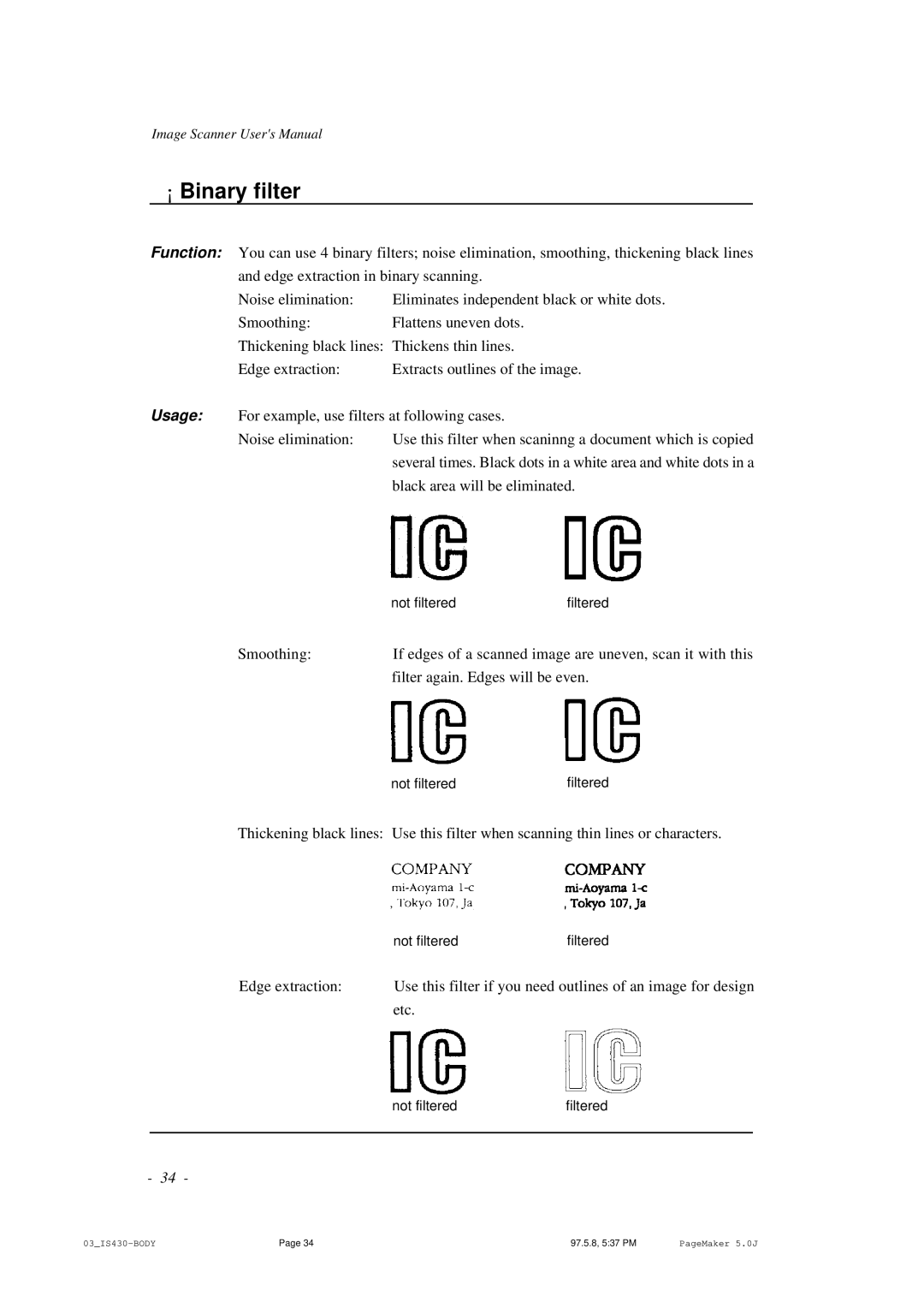 BellSouth S02294A user manual ¡ Binary filter 