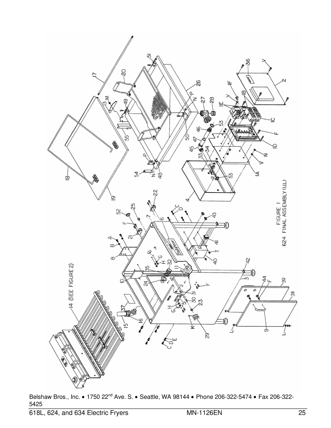 Belshaw Brothers manual 618L, 624, and 634 Electric Fryers MN-1126EN 