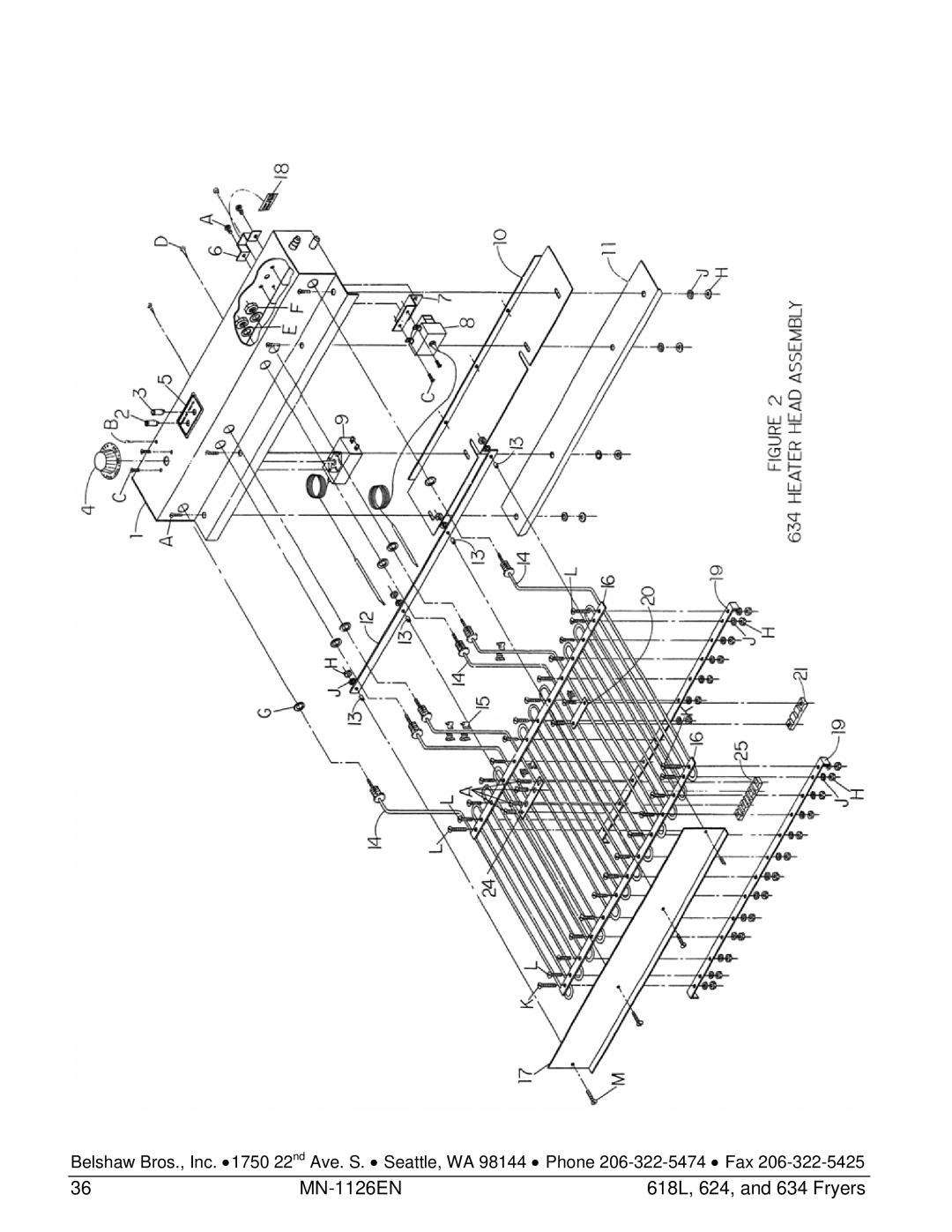 Belshaw Brothers manual MN-1126EN 618L, 624, and 634 Fryers 