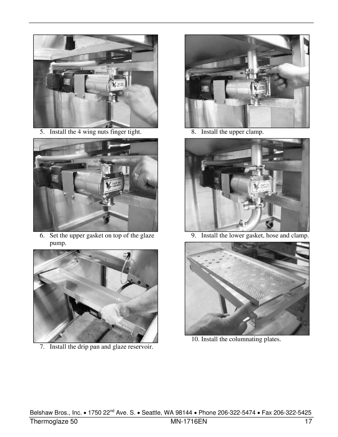 Belshaw Brothers TG 50 manual Thermoglaze MN-1716EN 