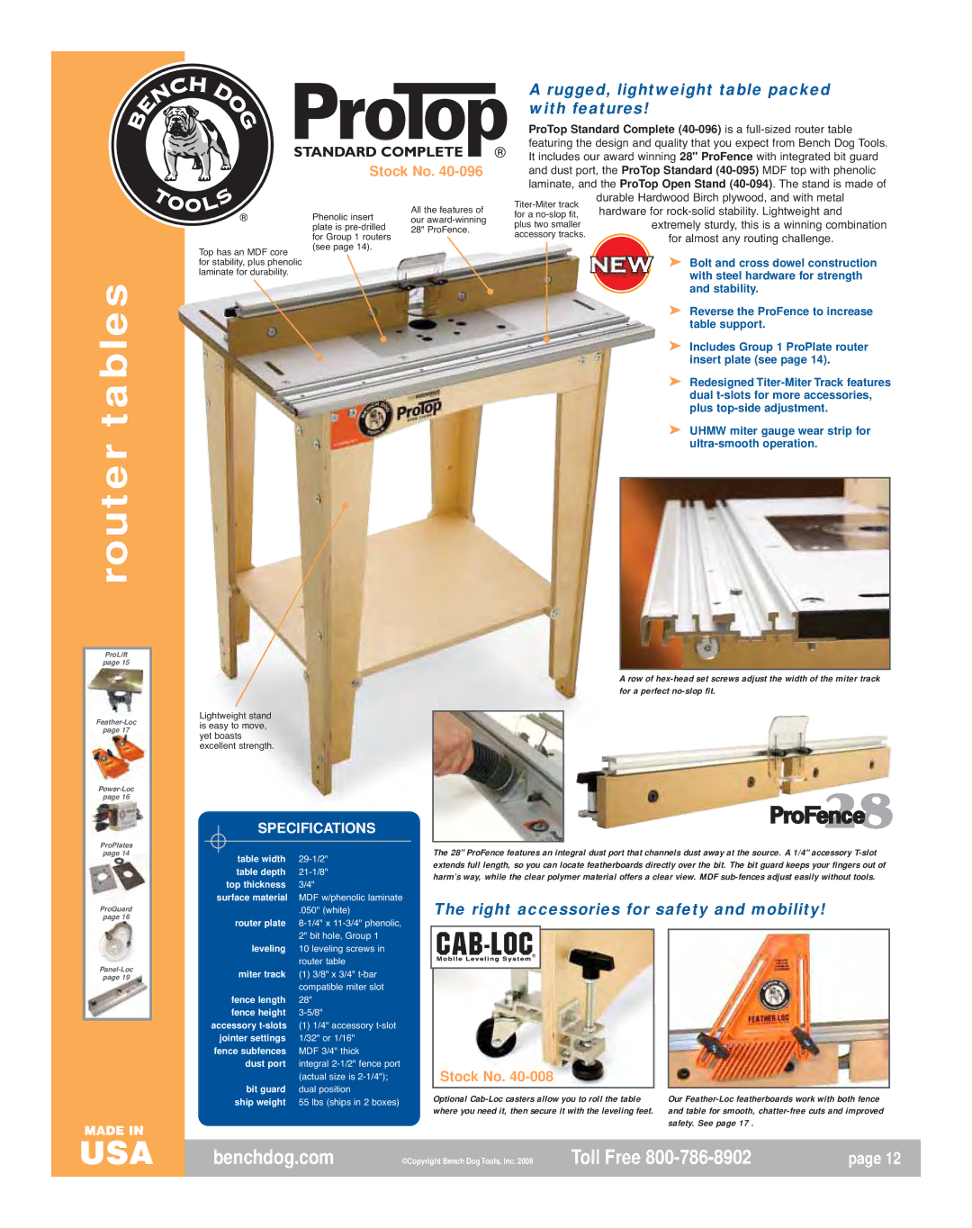 Bench Dog Tools Aluminum ProPlates, Phenolic ProPlates, Acrylic ProPlate Rugged, lightweight table packed with features 