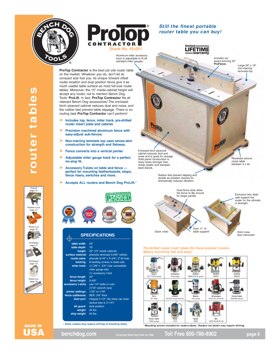 Bench Dog Tools Acrylic ProPlate, Aluminum ProPlates Router tables, Still the finest portable router table you can buy 