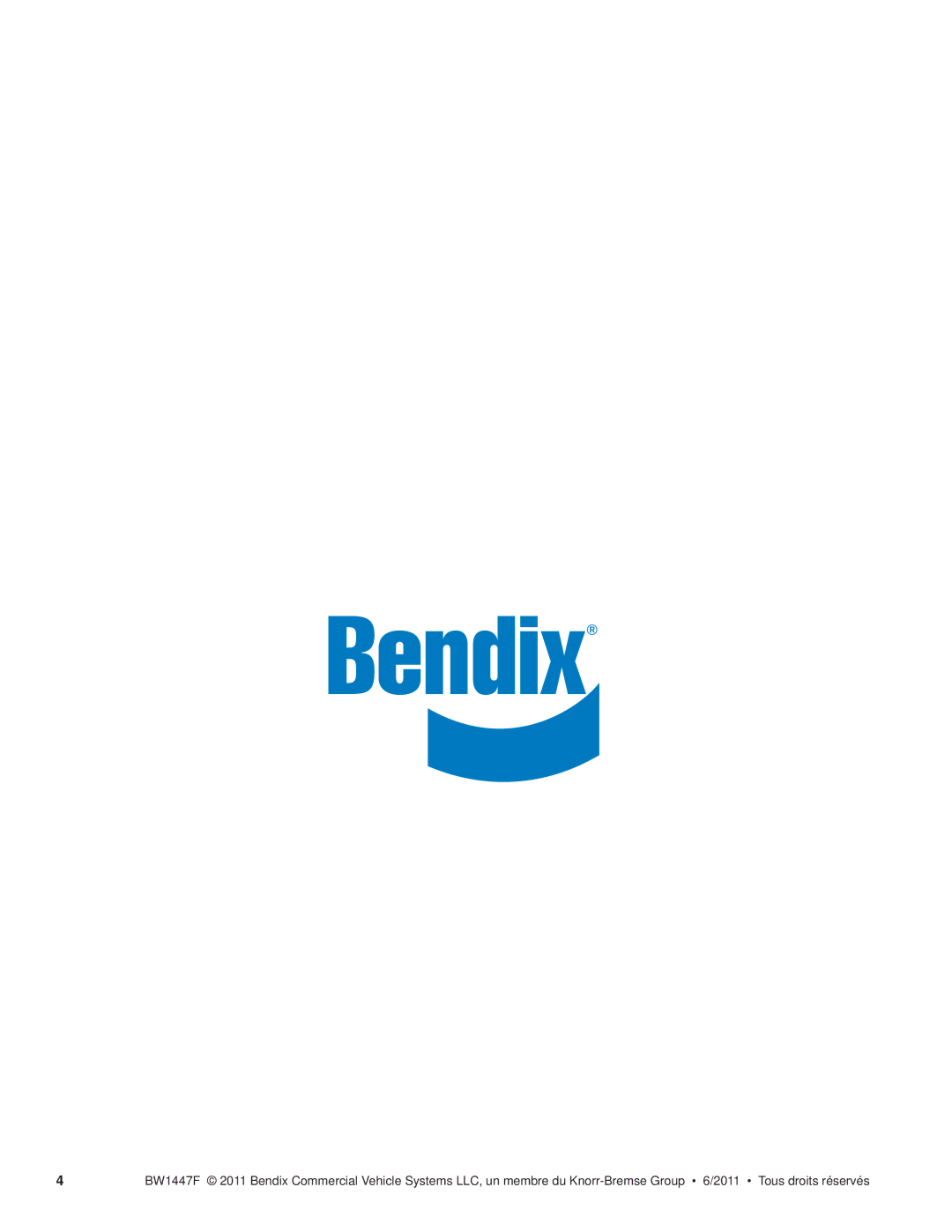 BENDIX BW1447F manual 