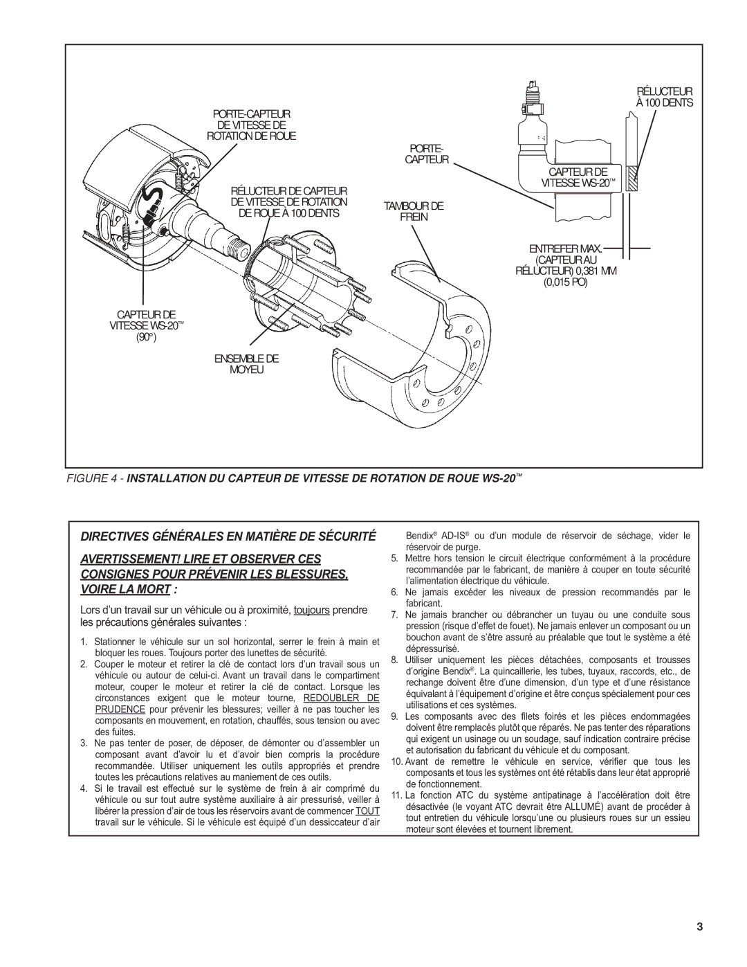 BENDIX BW1662F manual Voire LA Mort 