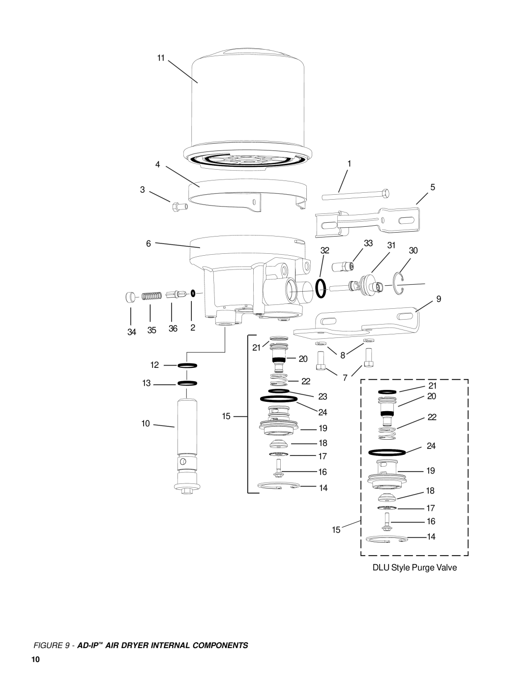 BENDIX BW1811 manual 34 35 36 DLU Style Purge Valve 