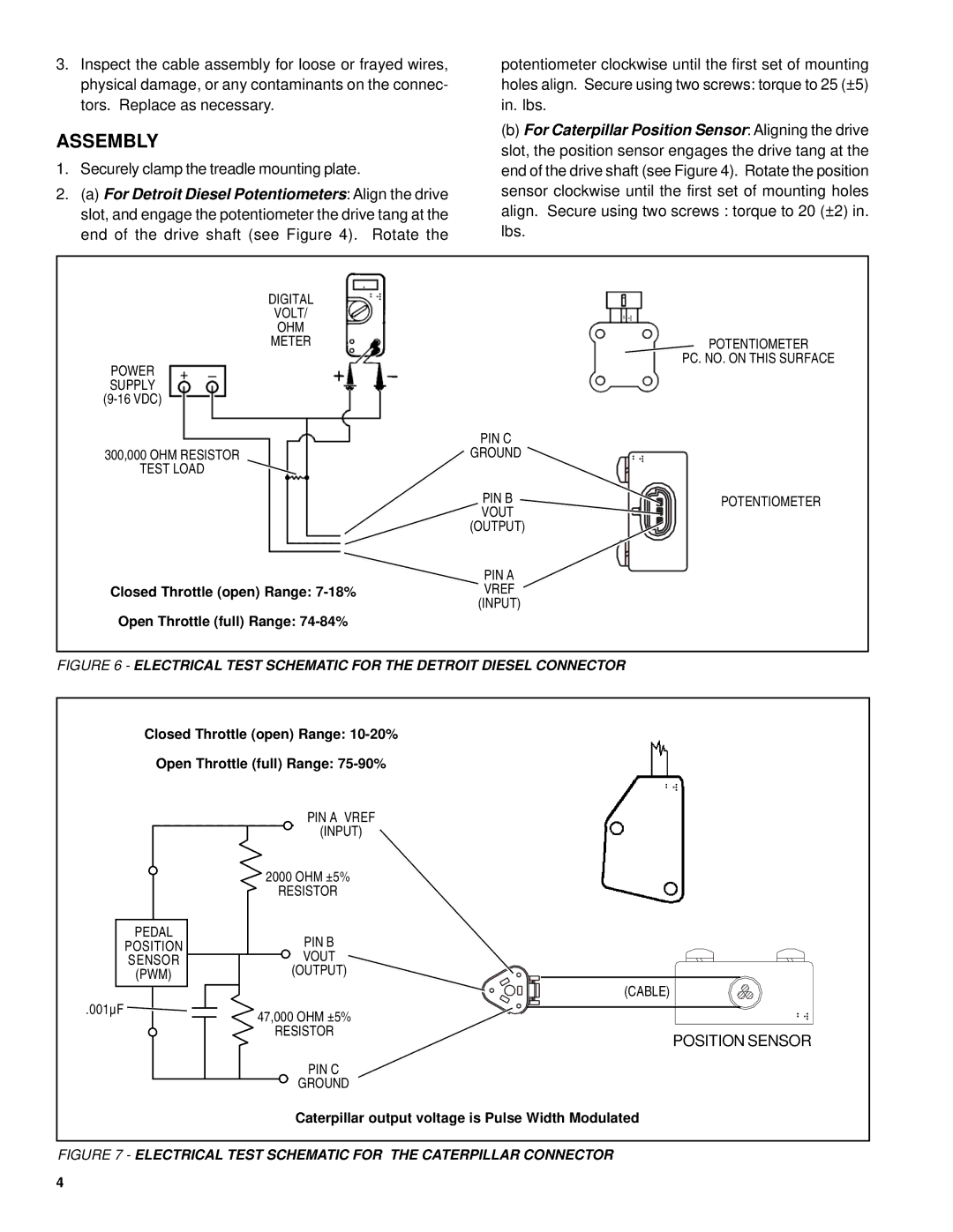 BENDIX BW1837 manual Assembly, Position Sensor 